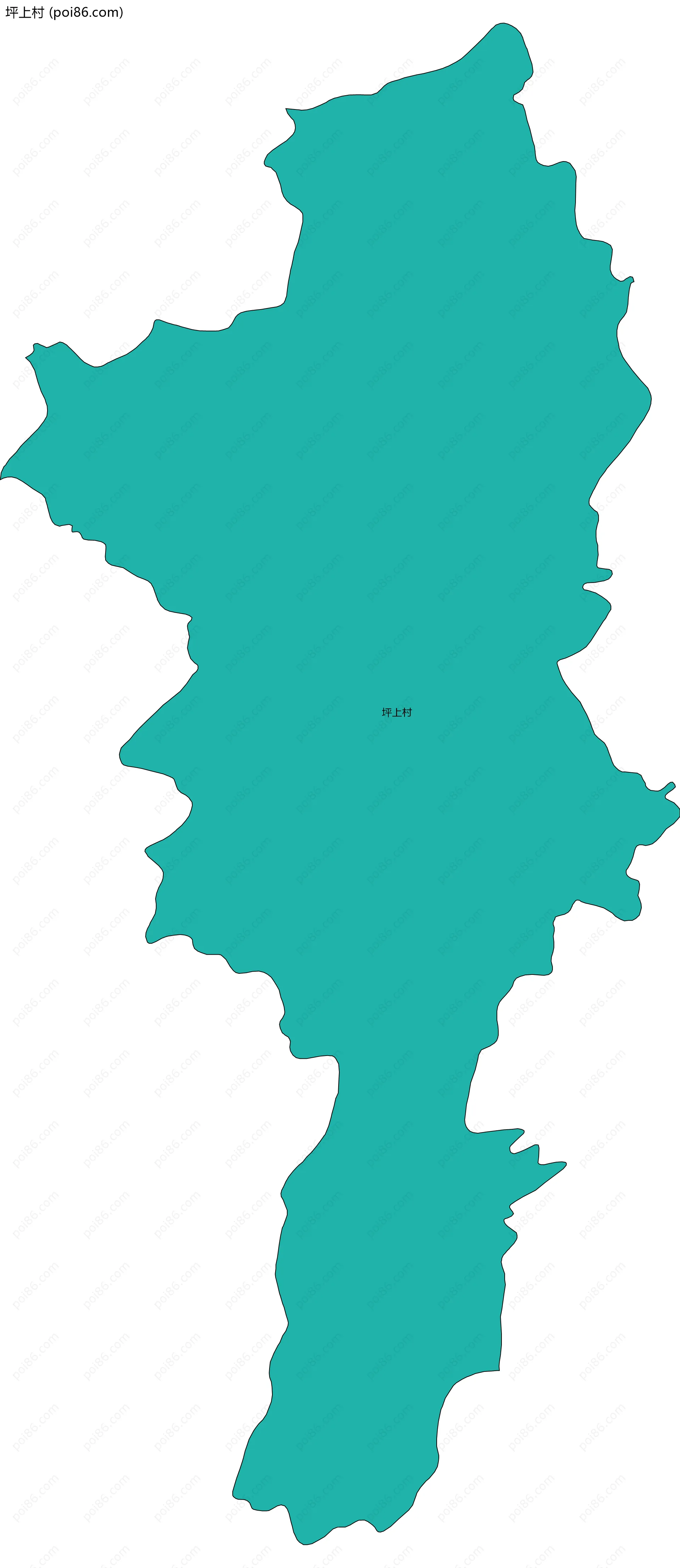 坪上村边界地图