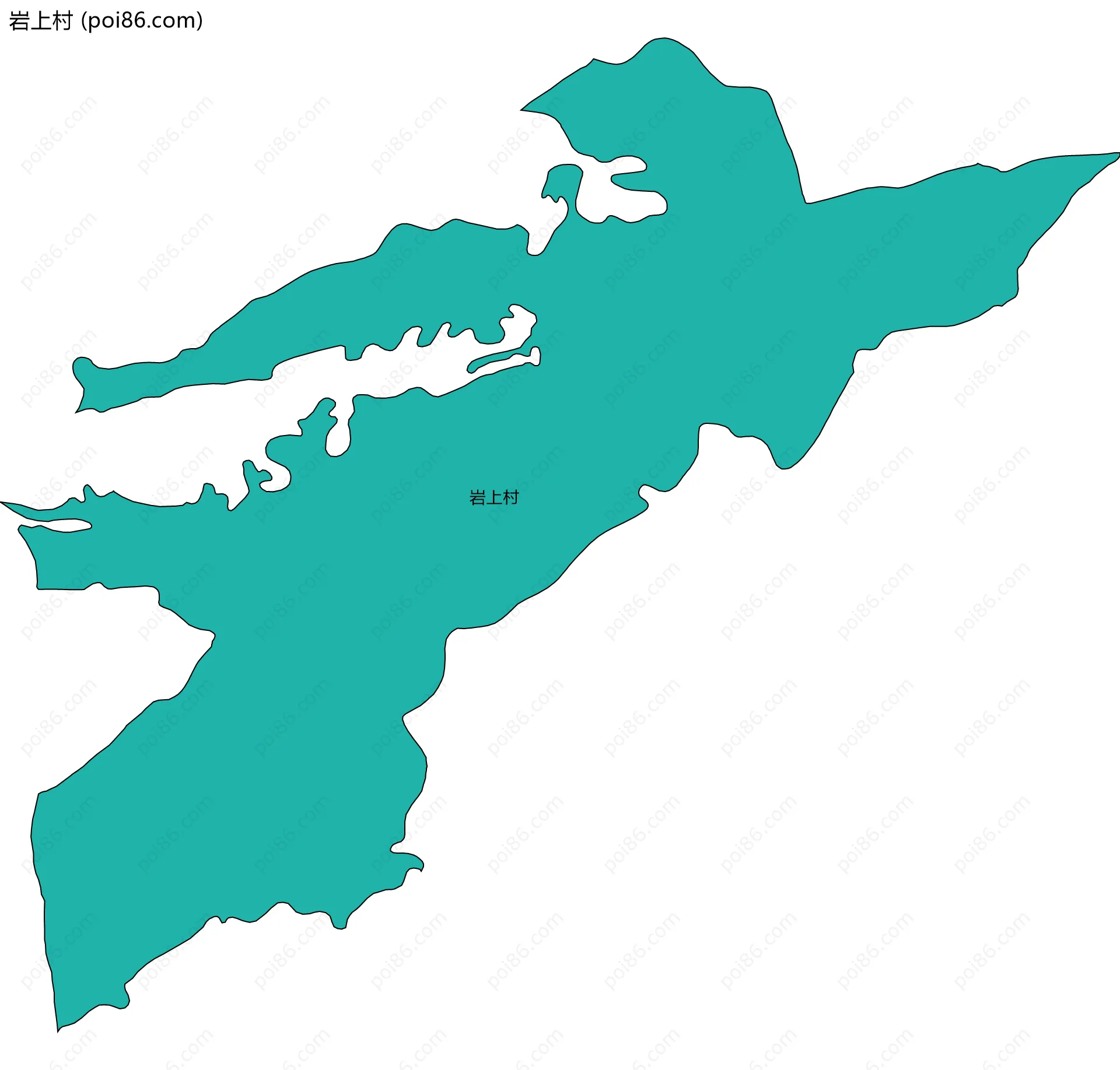 岩上村边界地图