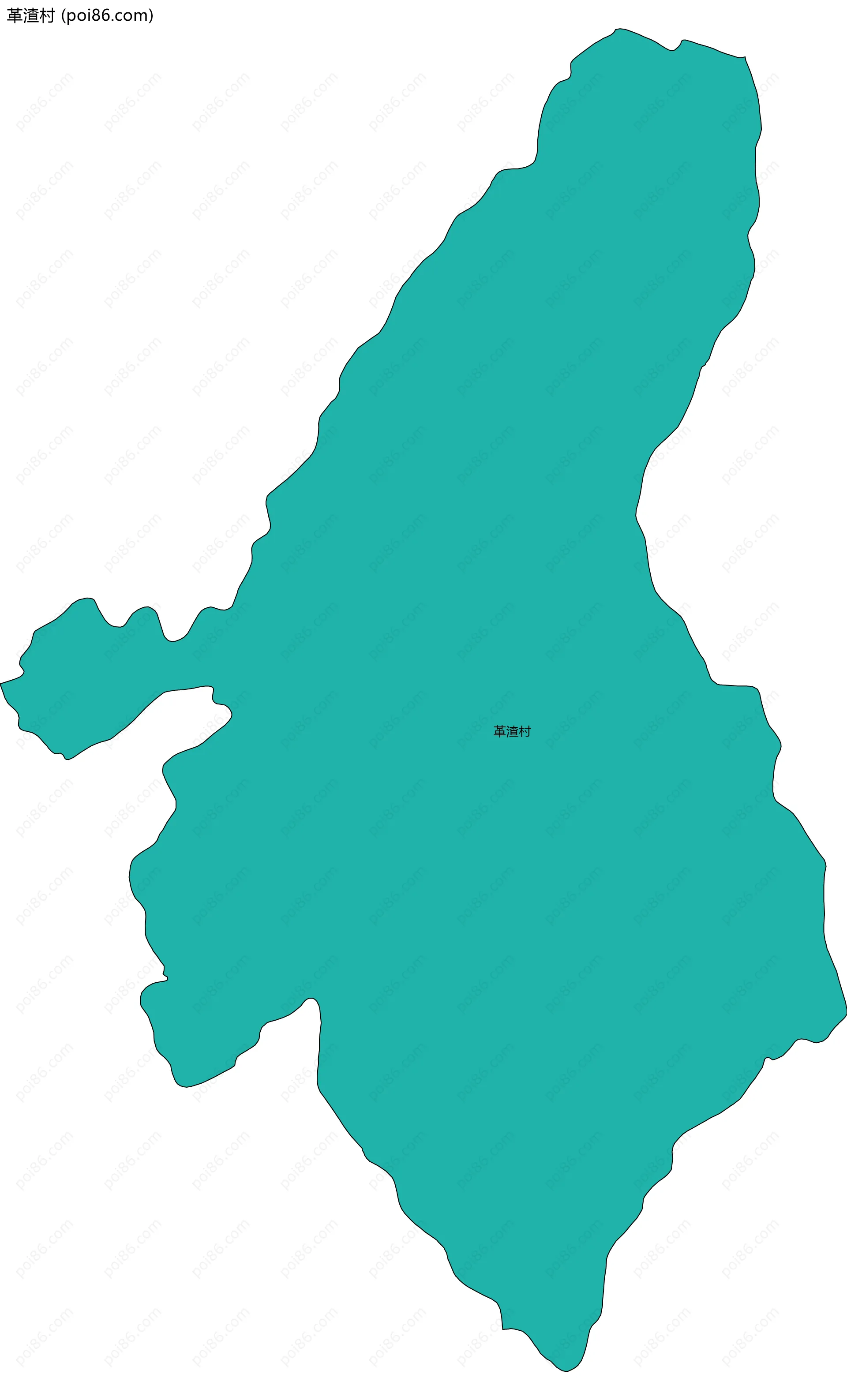 革渣村边界地图