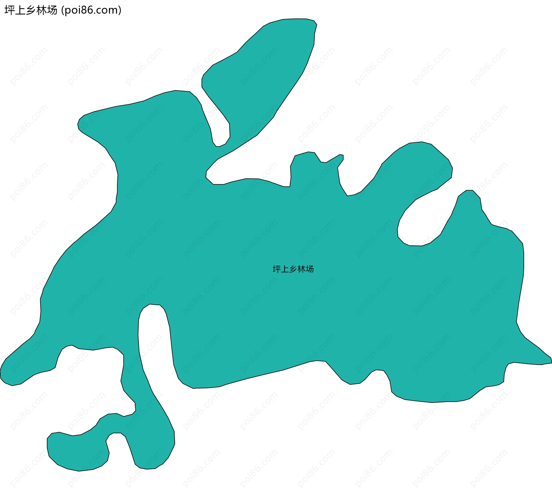 坪上乡林场边界地图