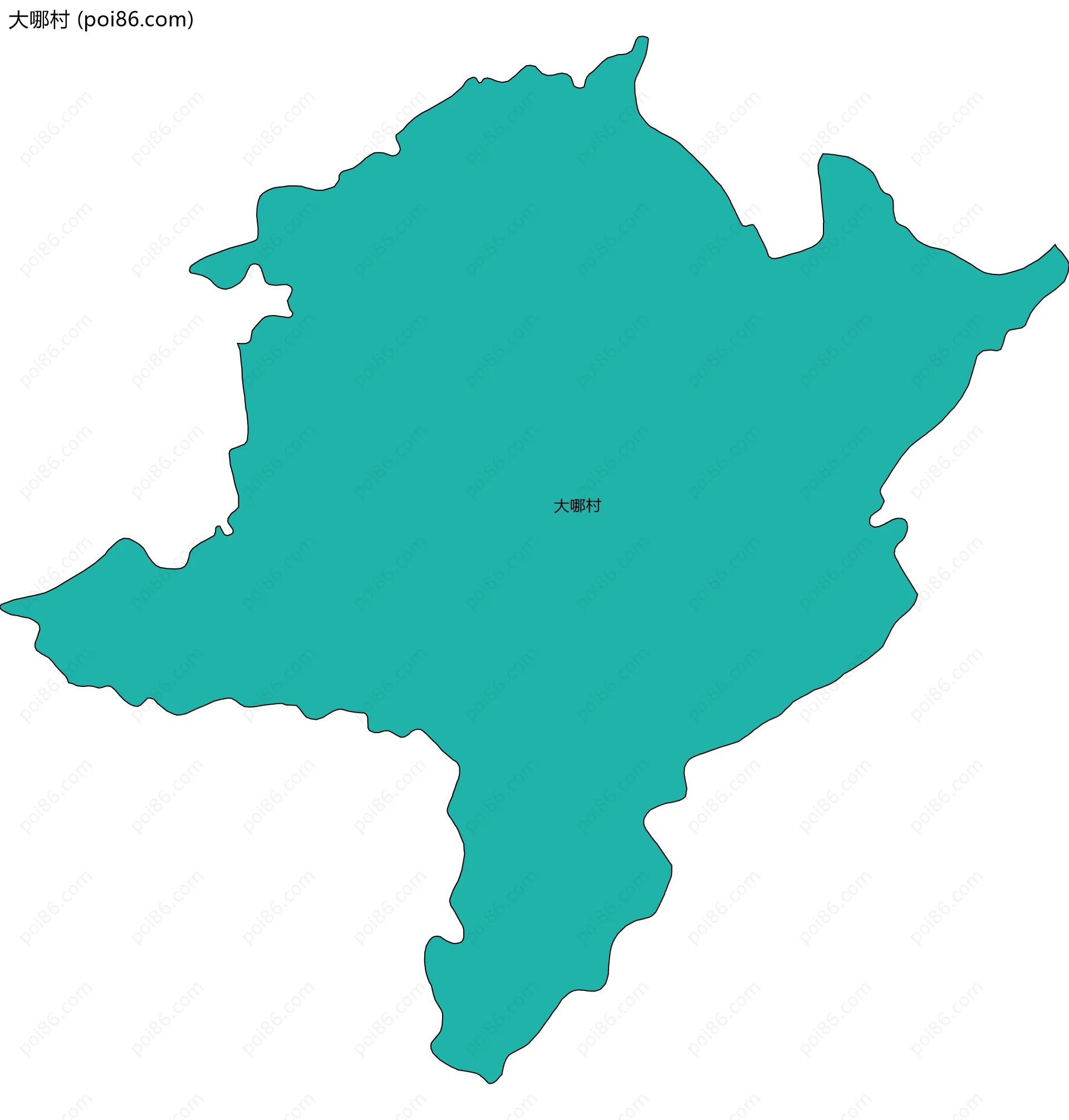 大哪村边界地图