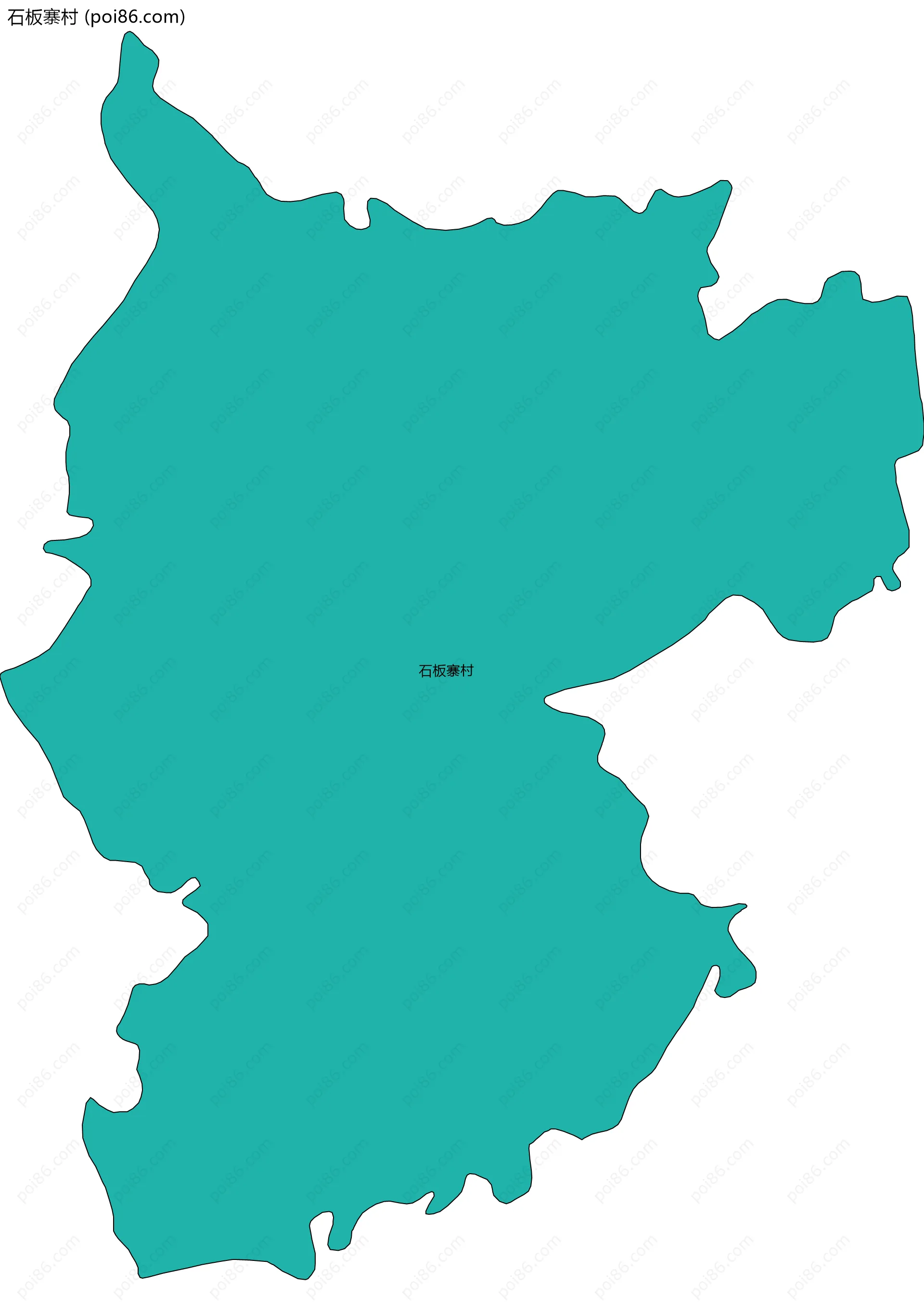 石板寨村边界地图