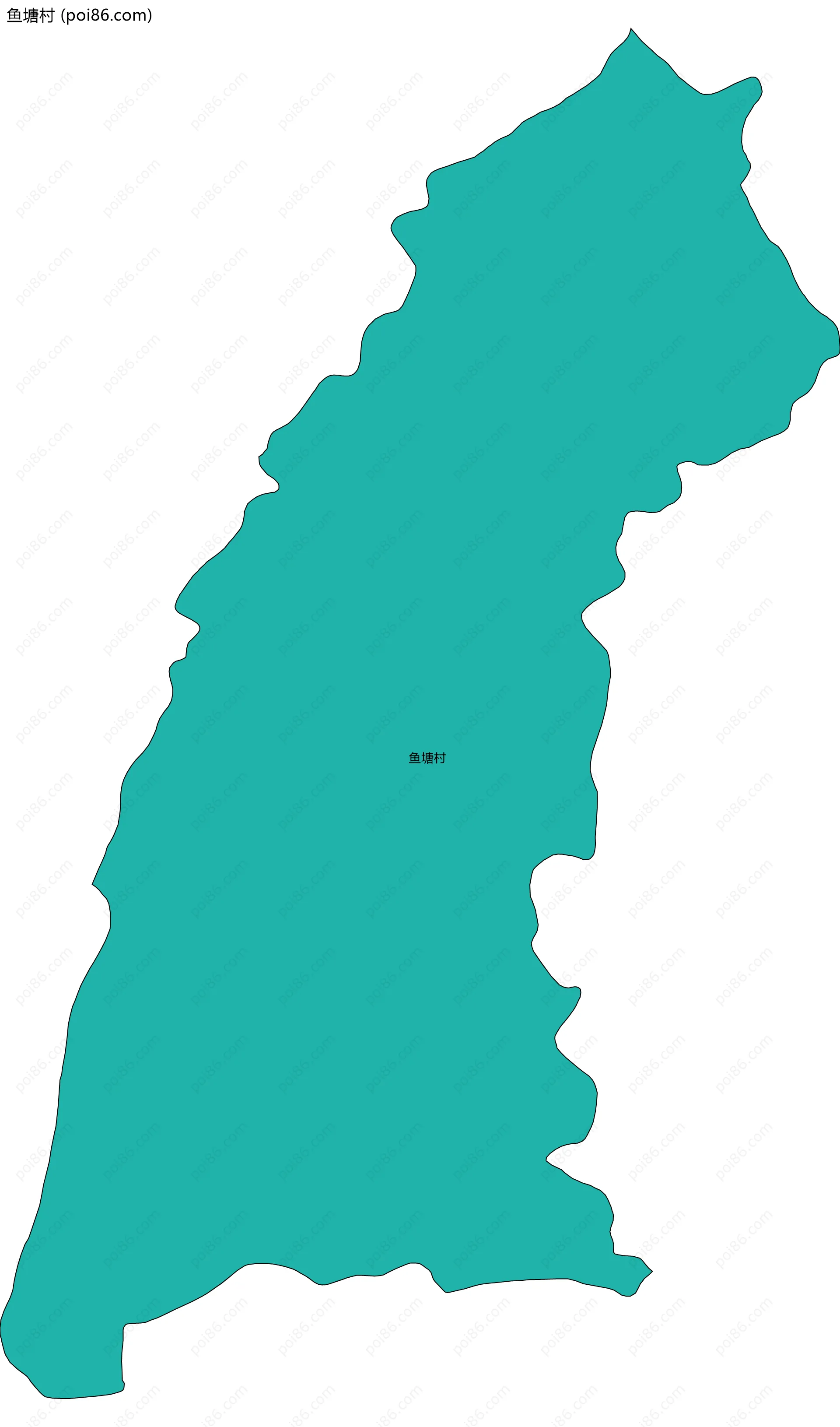 鱼塘村边界地图