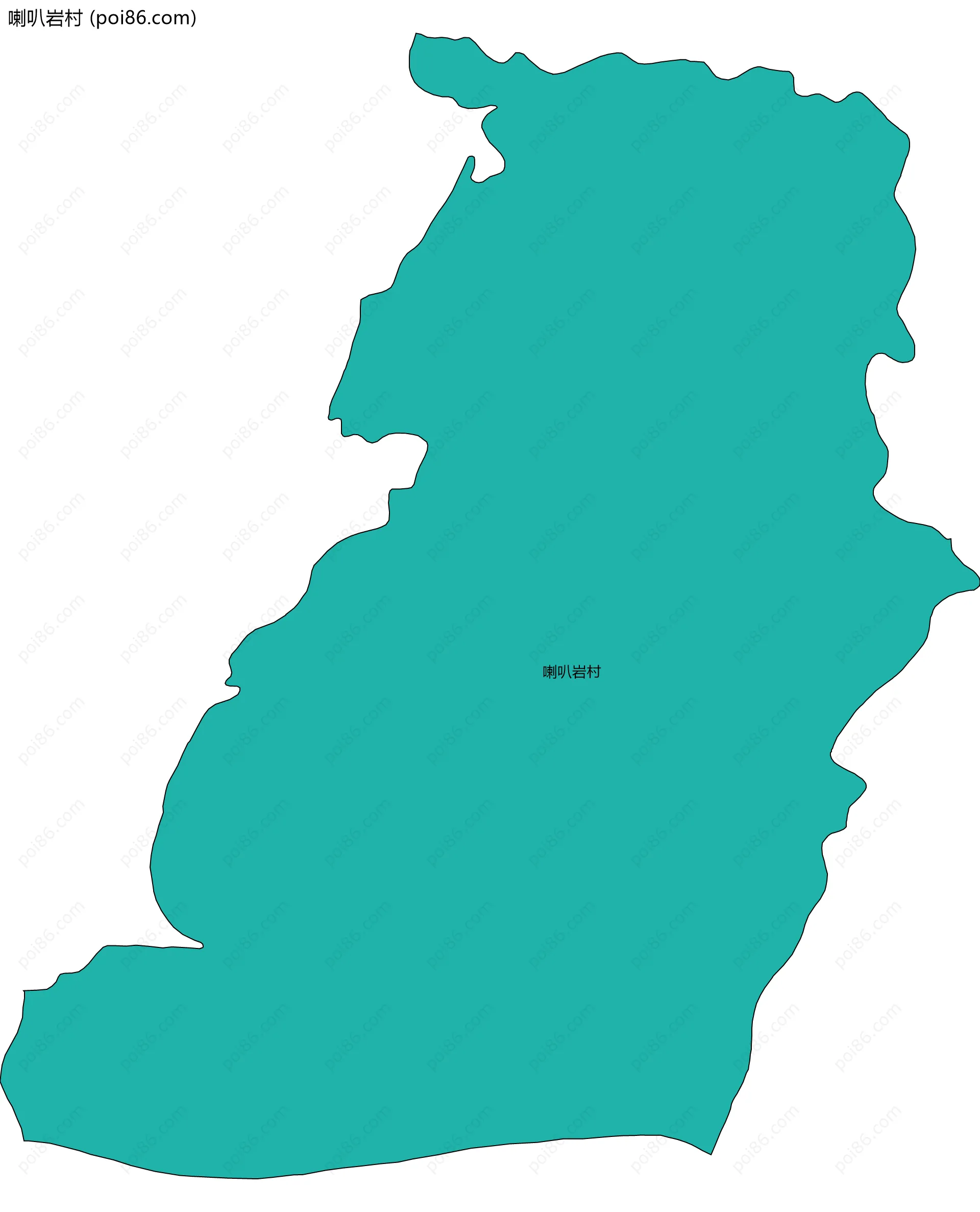 喇叭岩村边界地图