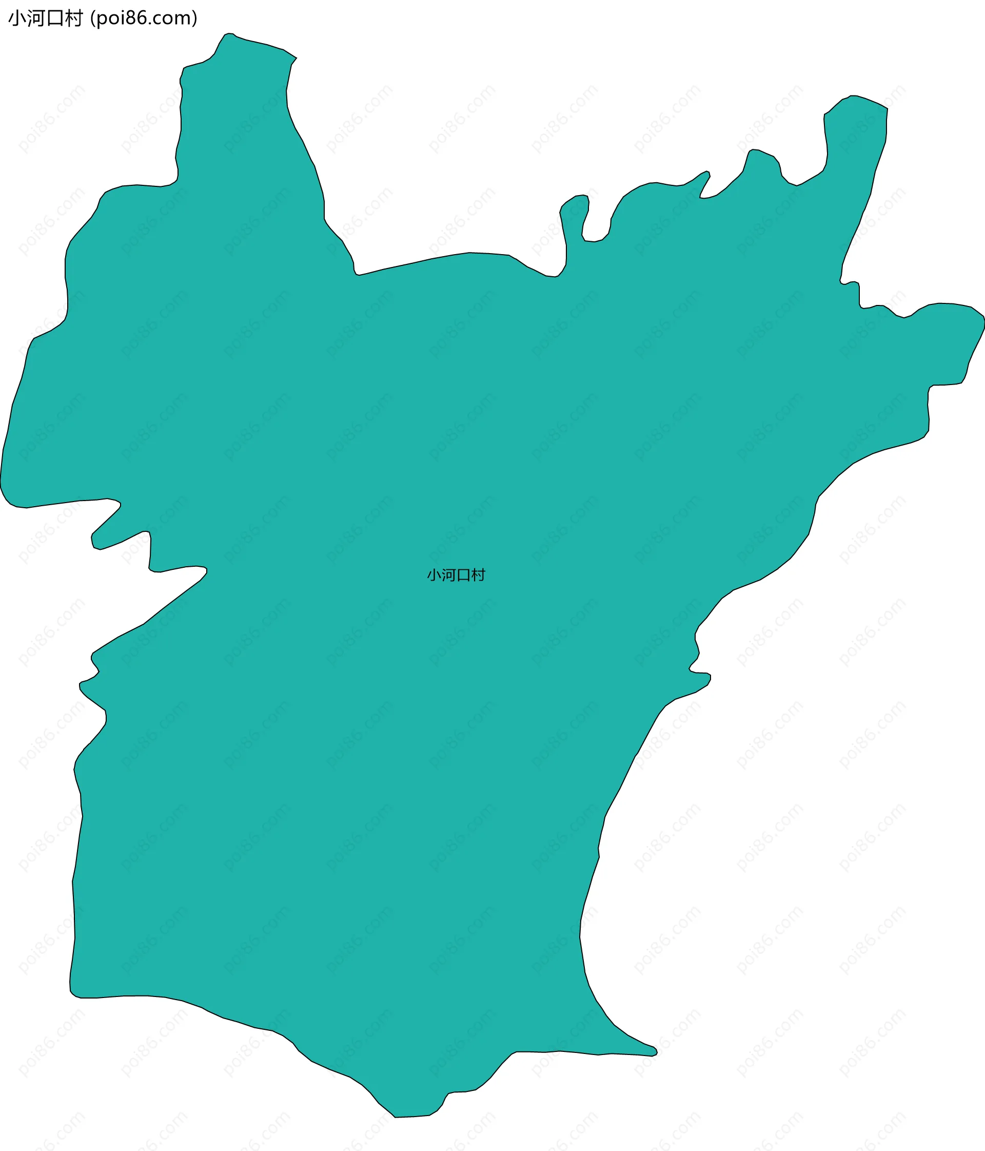 小河口村边界地图