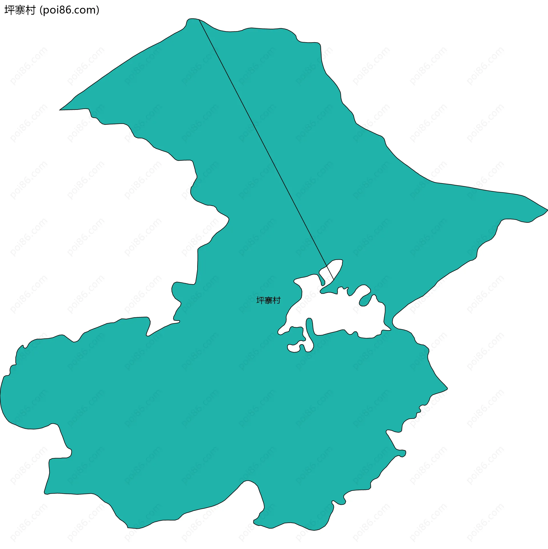 坪寨村边界地图