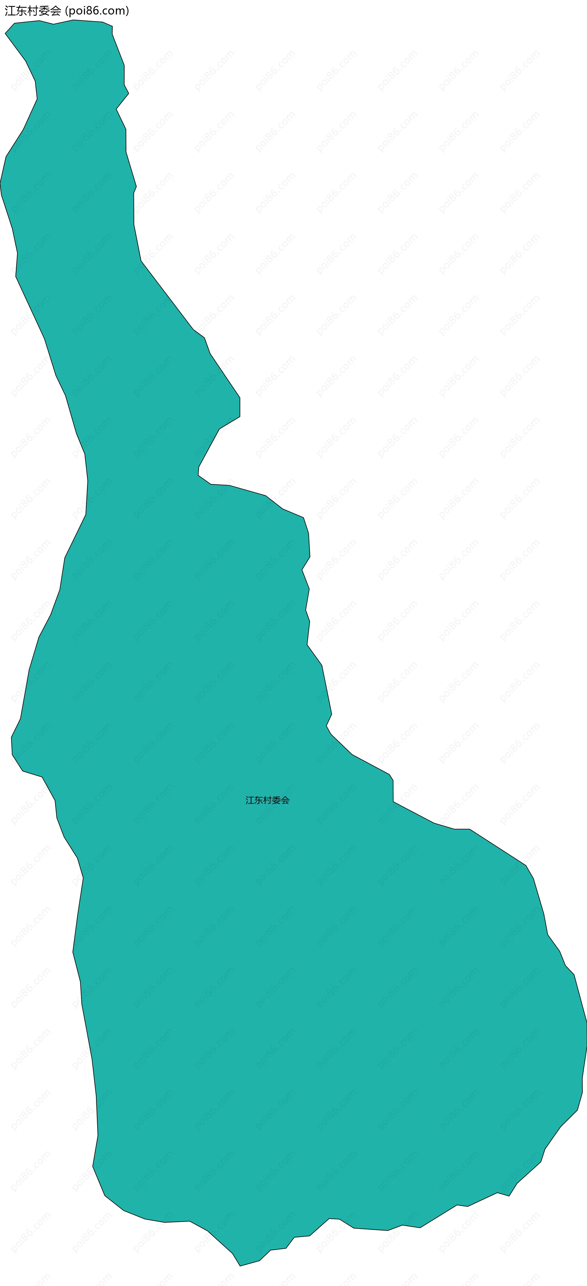 江东村委会边界地图