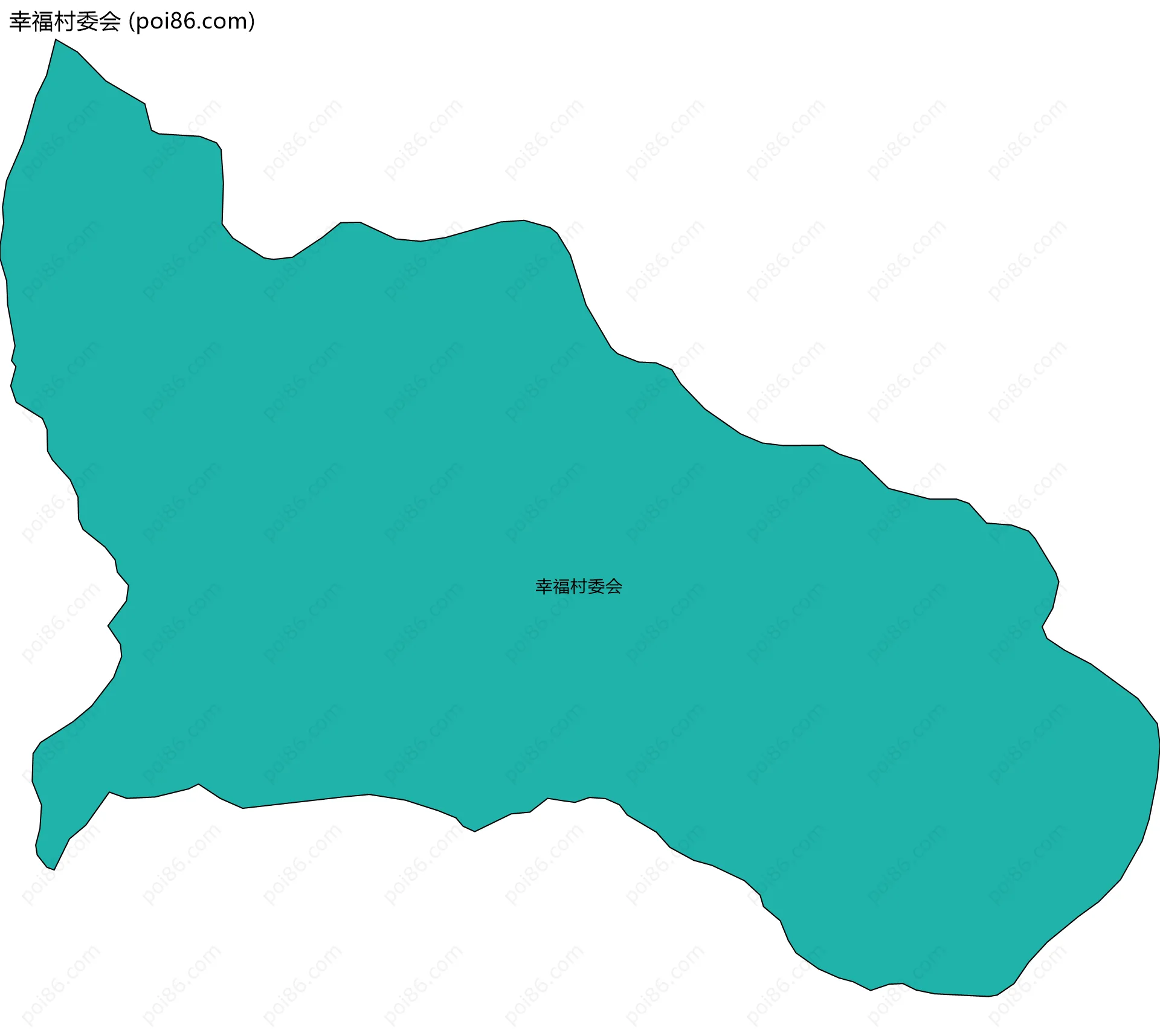 幸福村委会边界地图