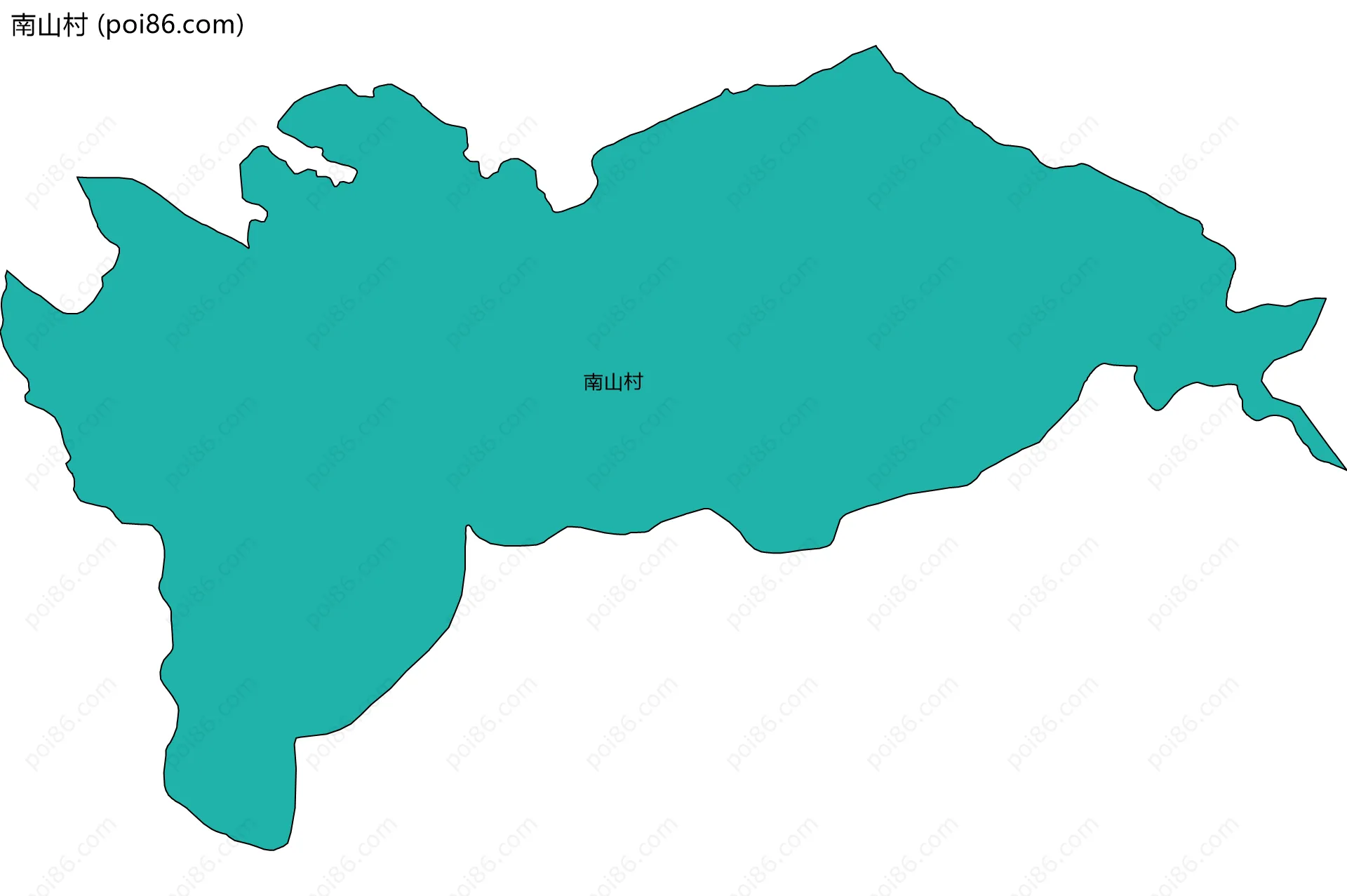 南山村边界地图