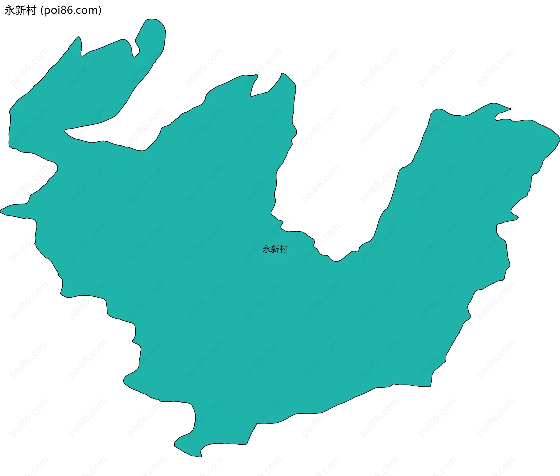 永新村边界地图