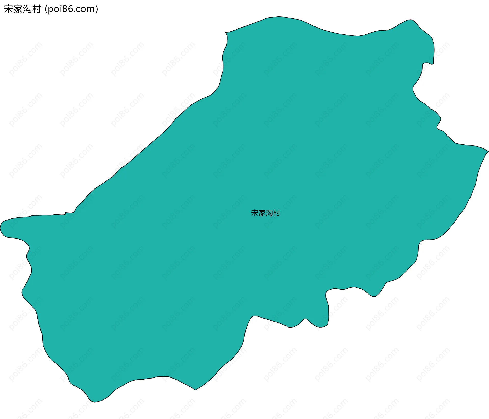 宋家沟村边界地图