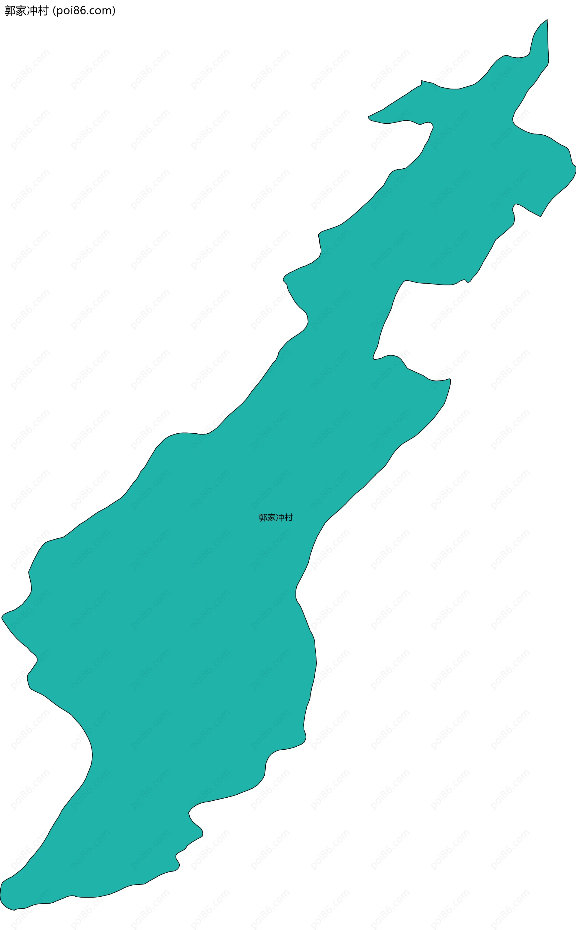 郭家冲村边界地图