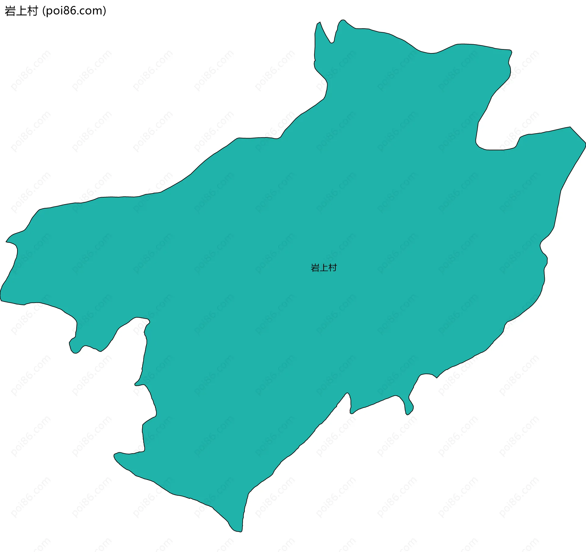 岩上村边界地图