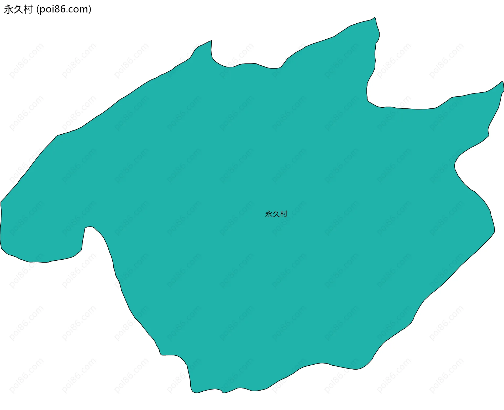 永久村边界地图