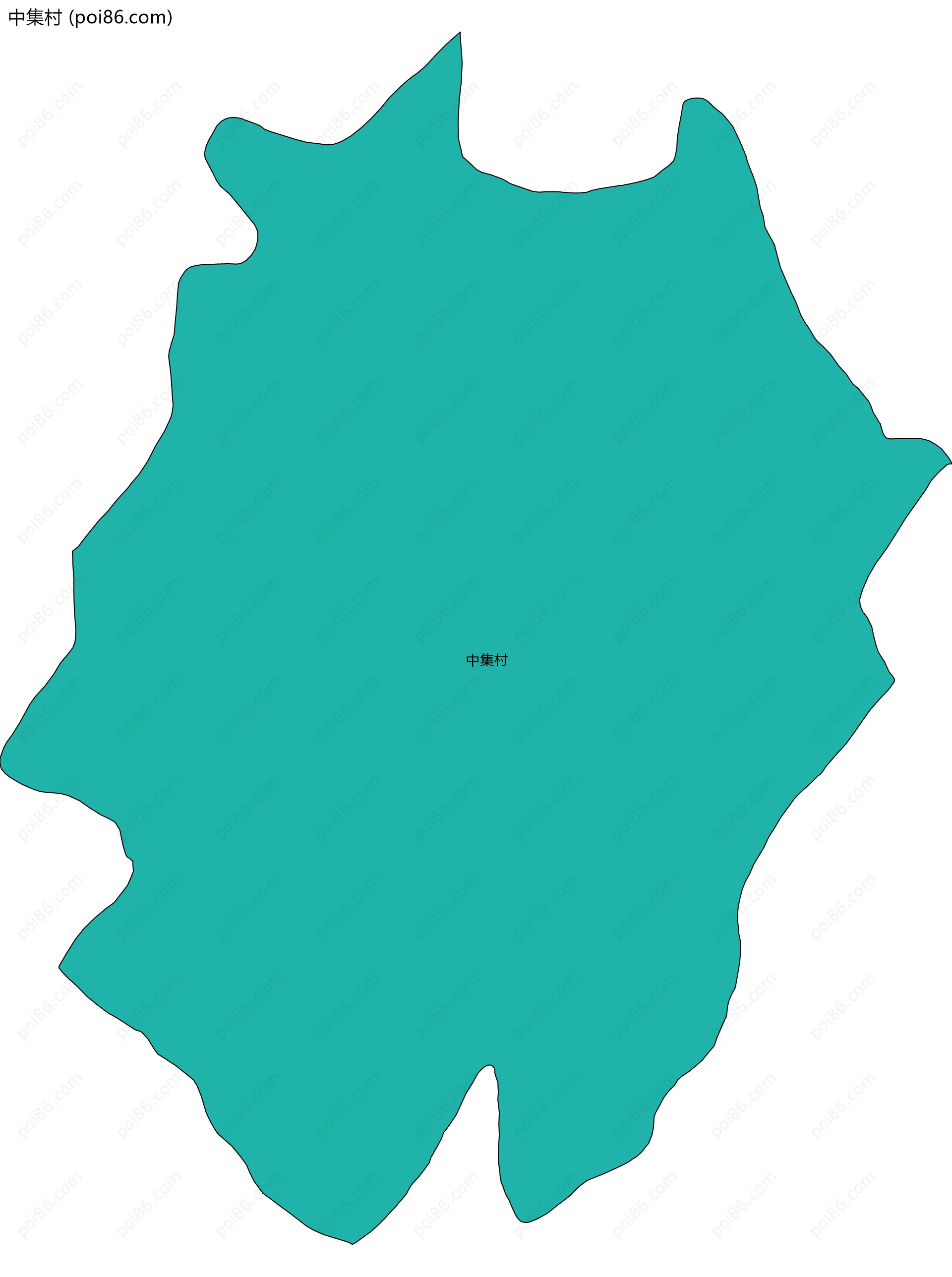 中集村边界地图