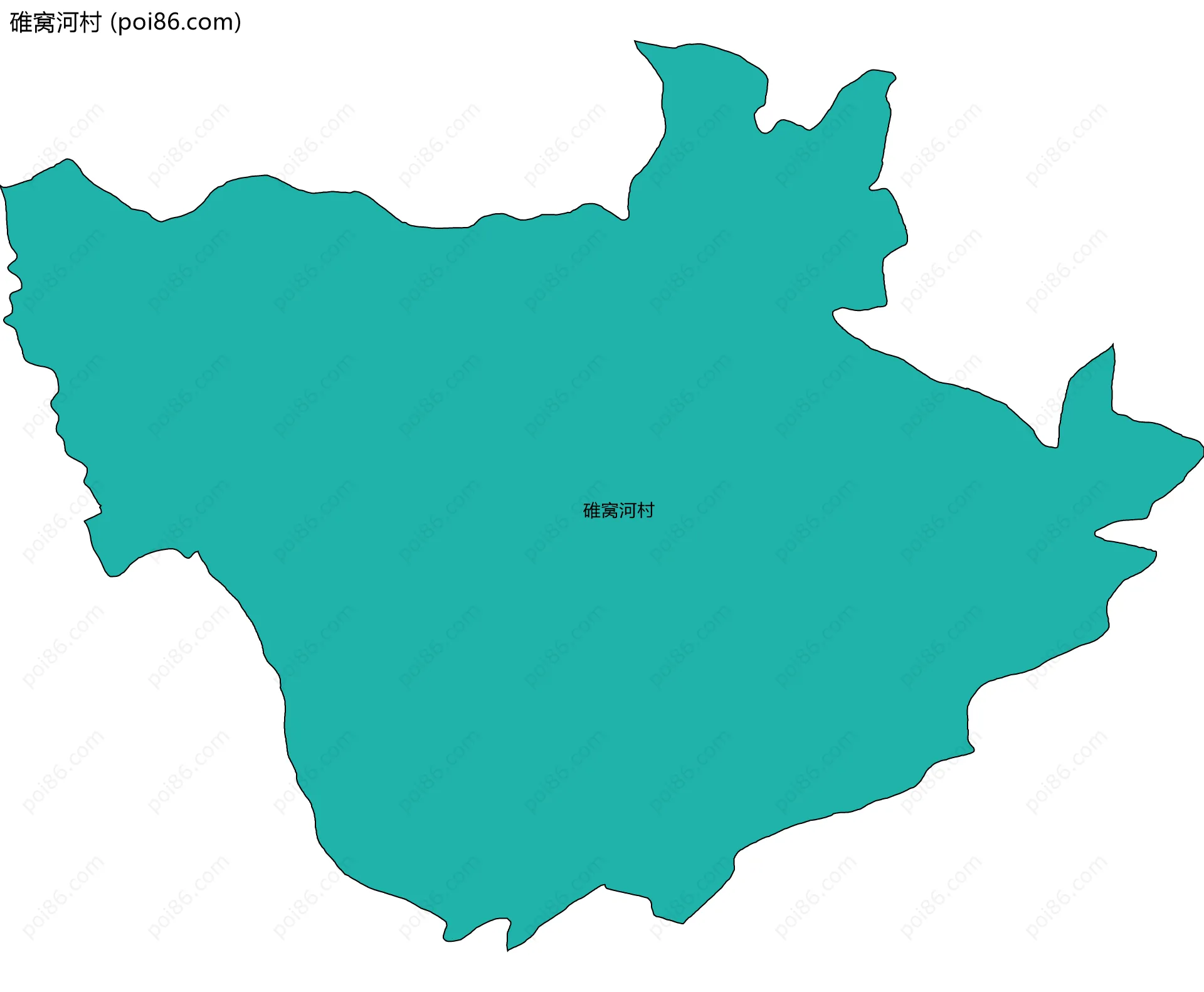 碓窝河村边界地图