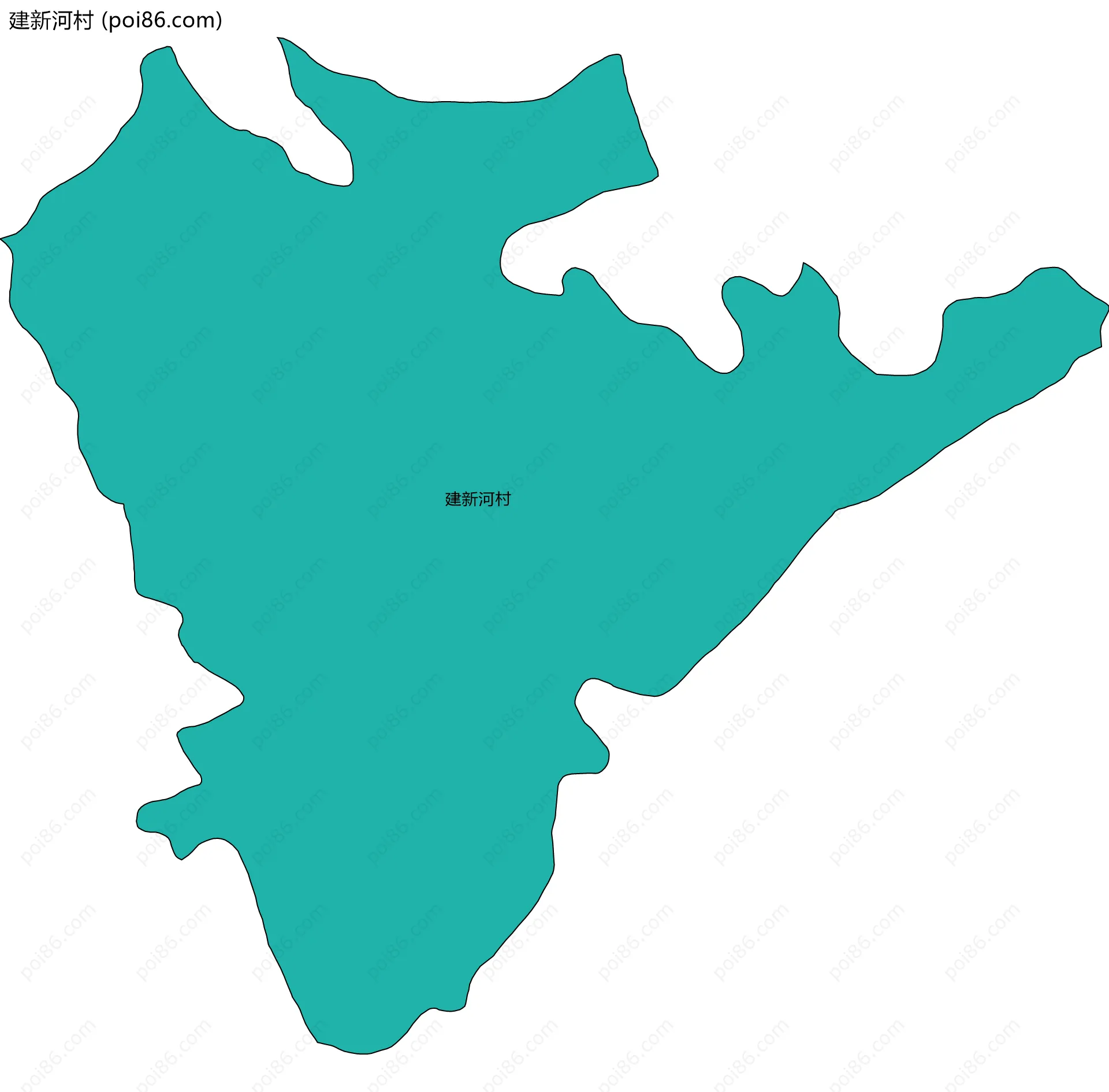 建新河村边界地图