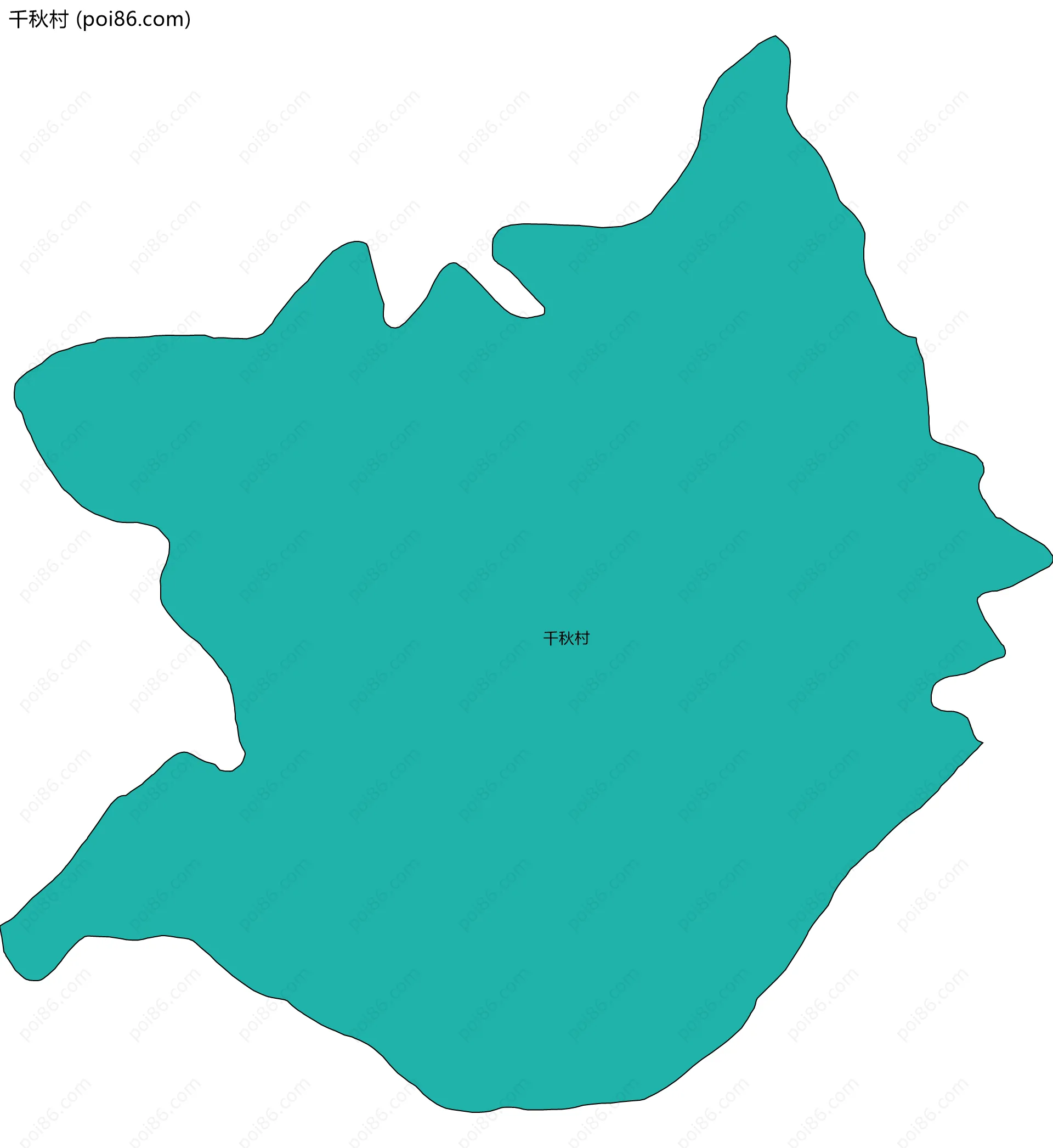 千秋村边界地图