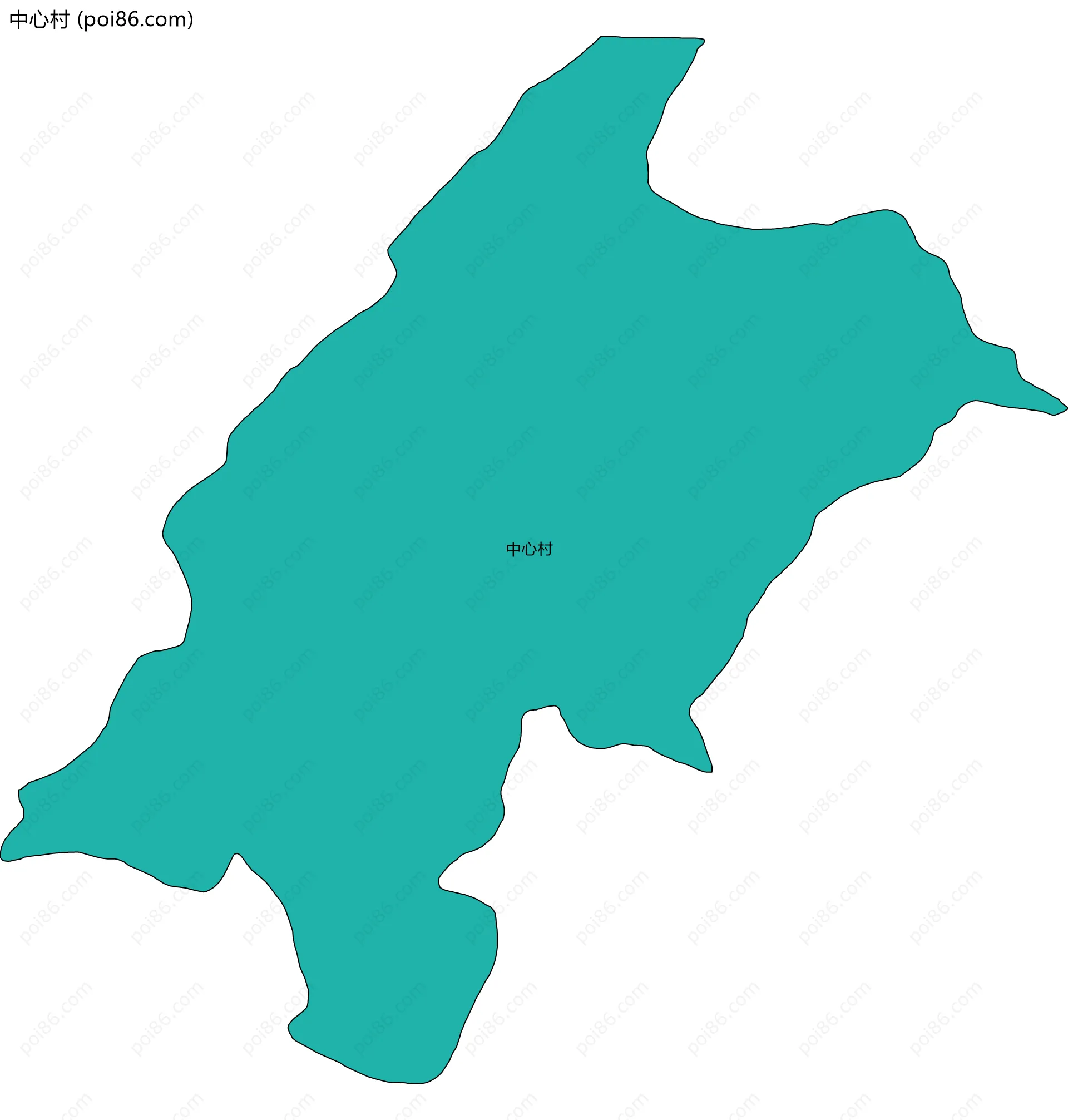 中心村边界地图