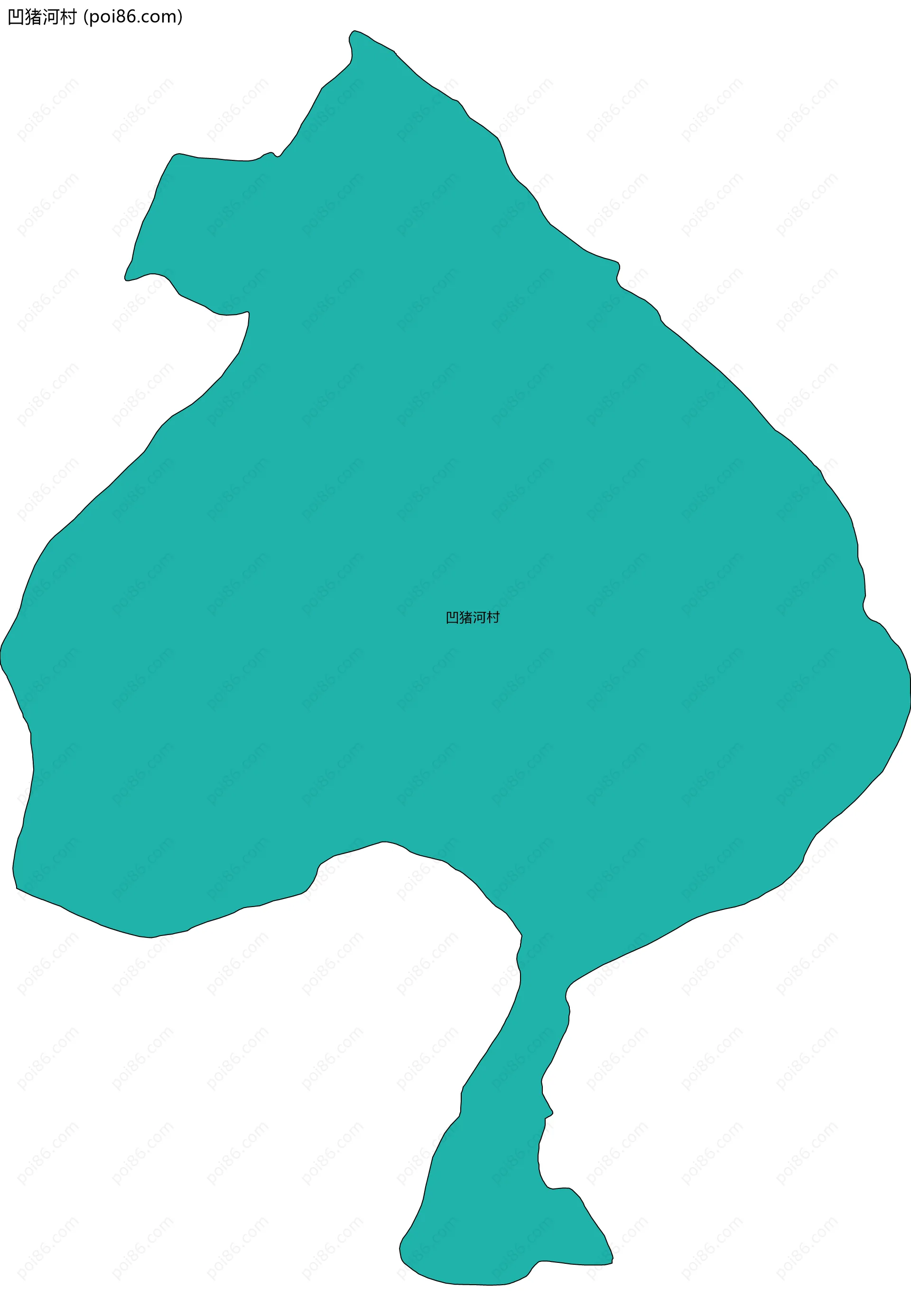 凹猪河村边界地图