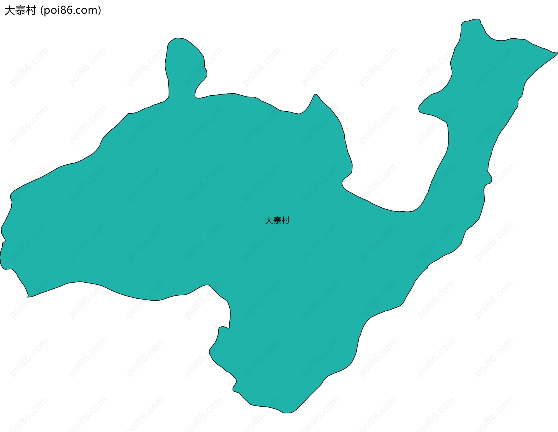 大寨村边界地图