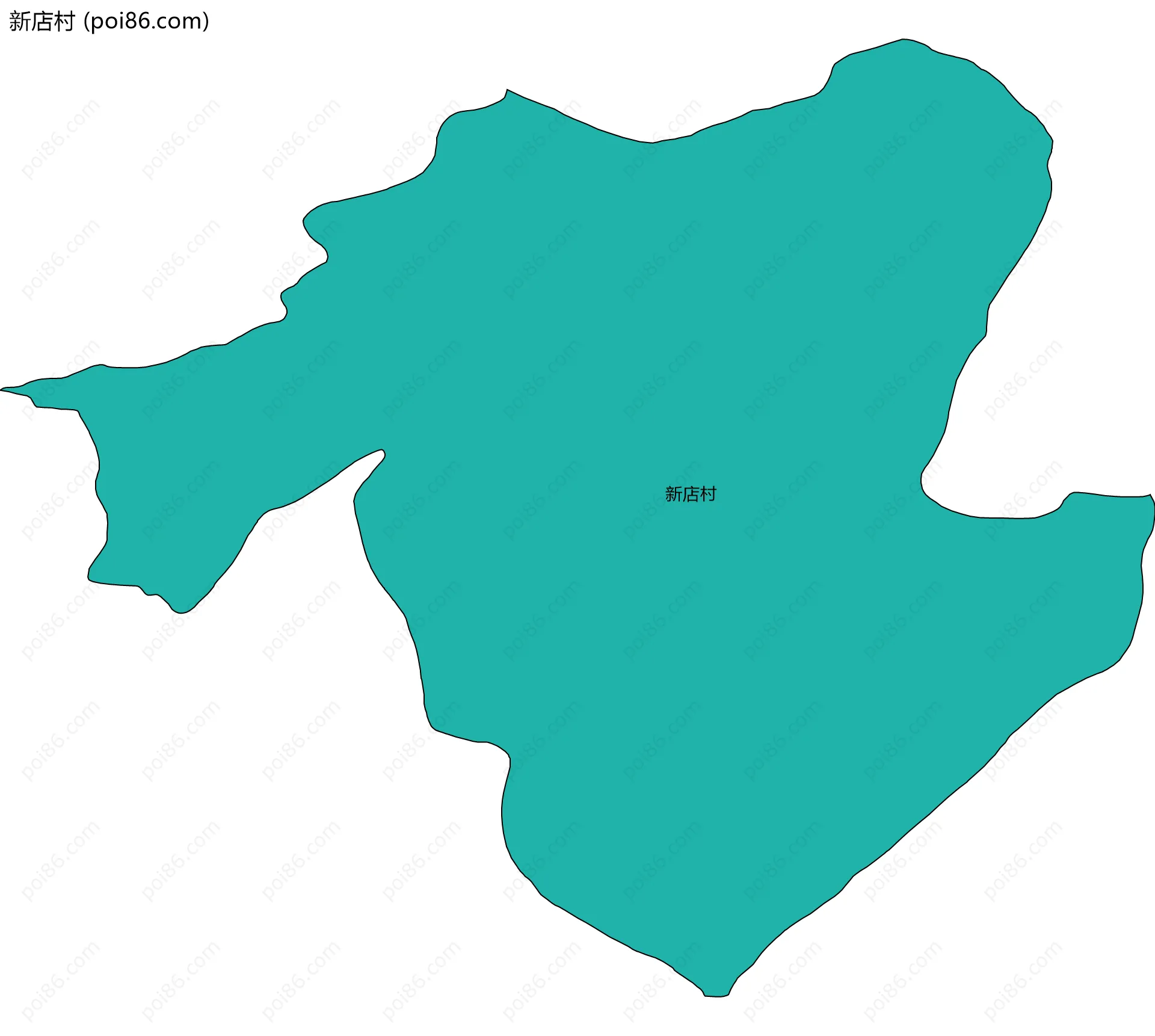 新店村边界地图