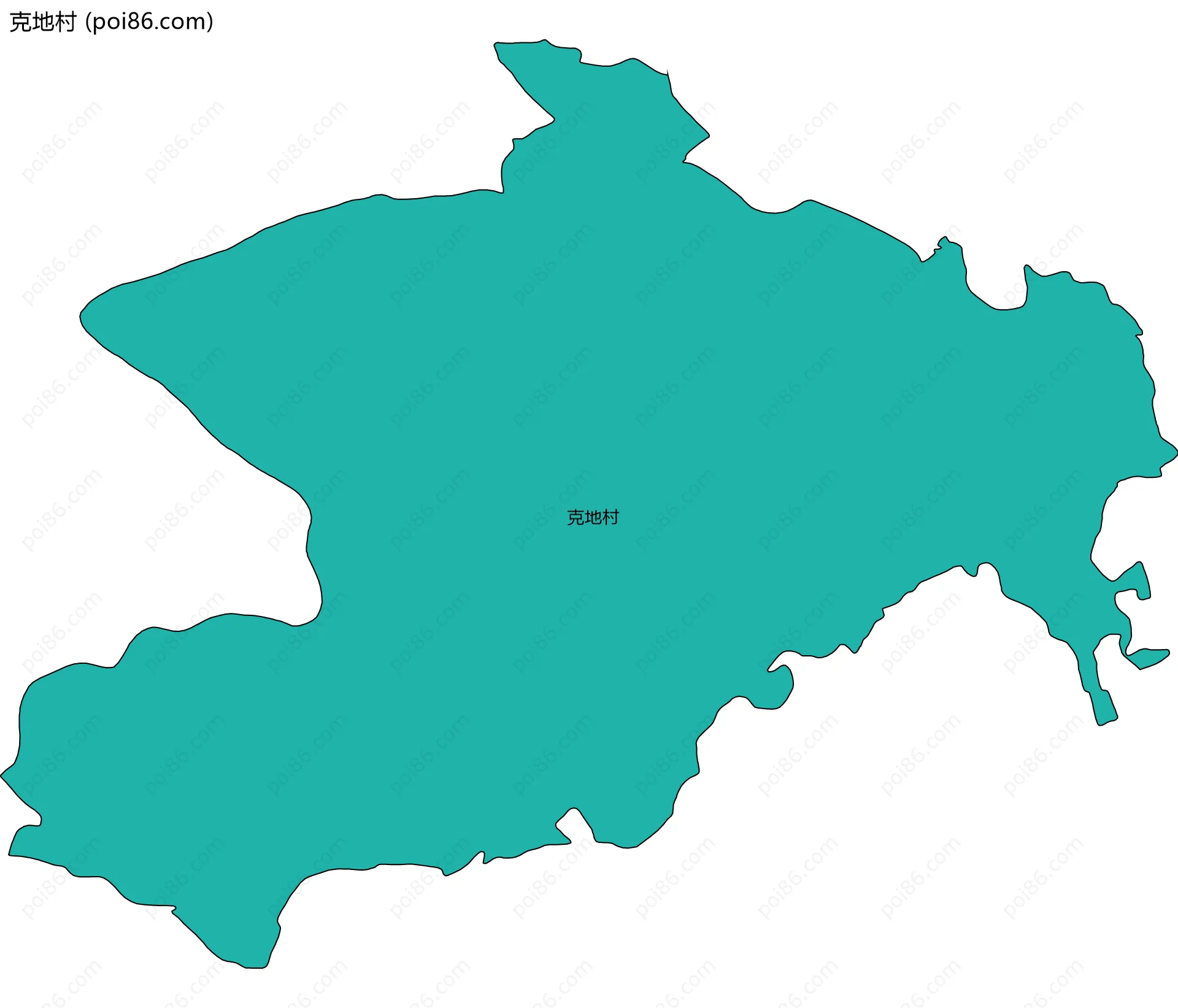 克地村边界地图