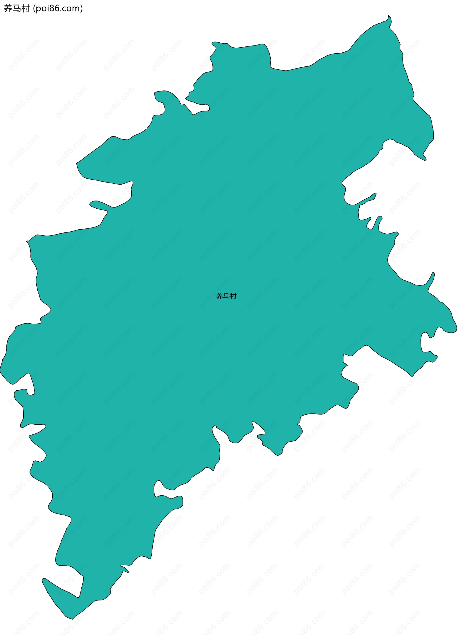 养马村边界地图