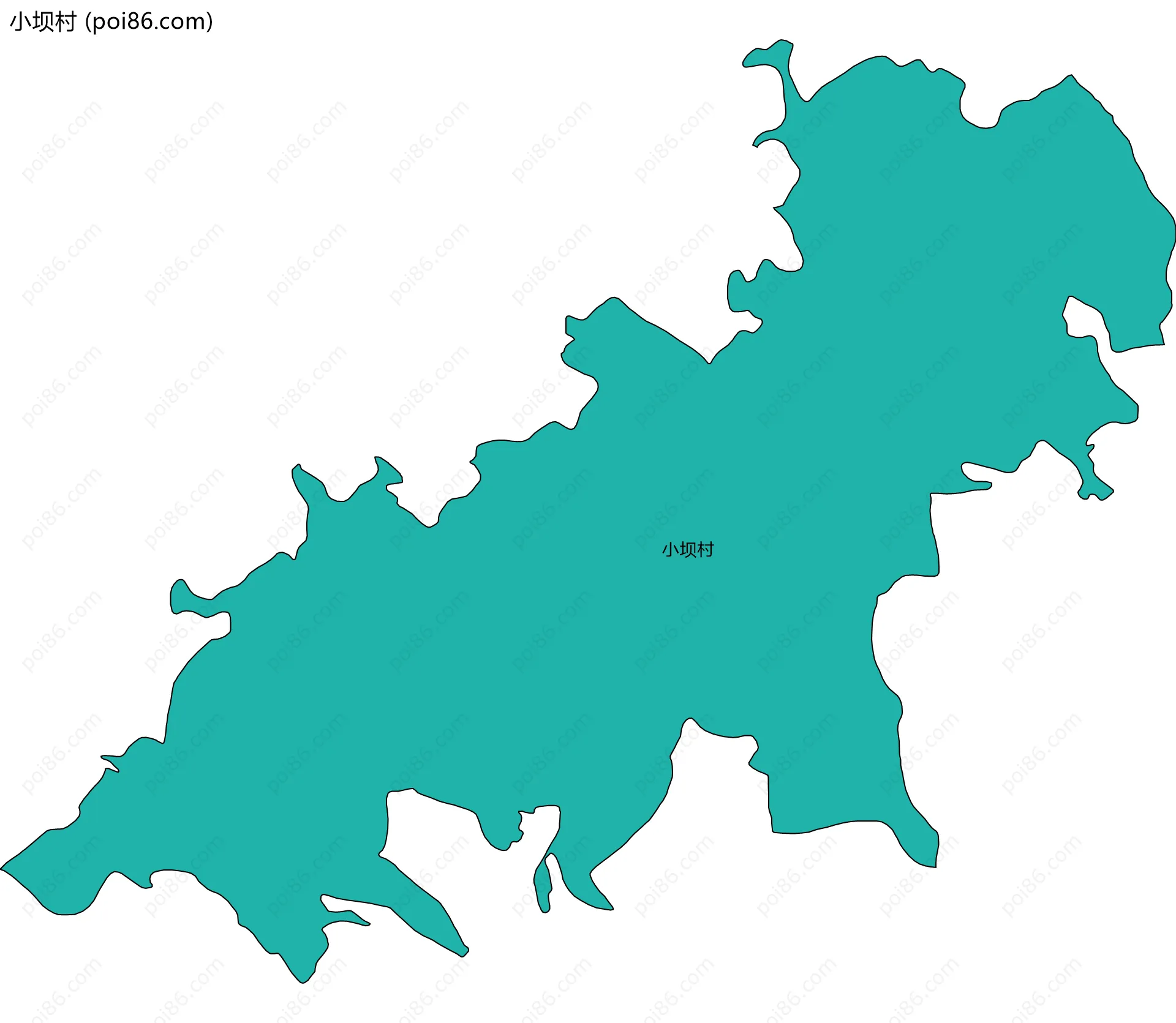 小坝村边界地图