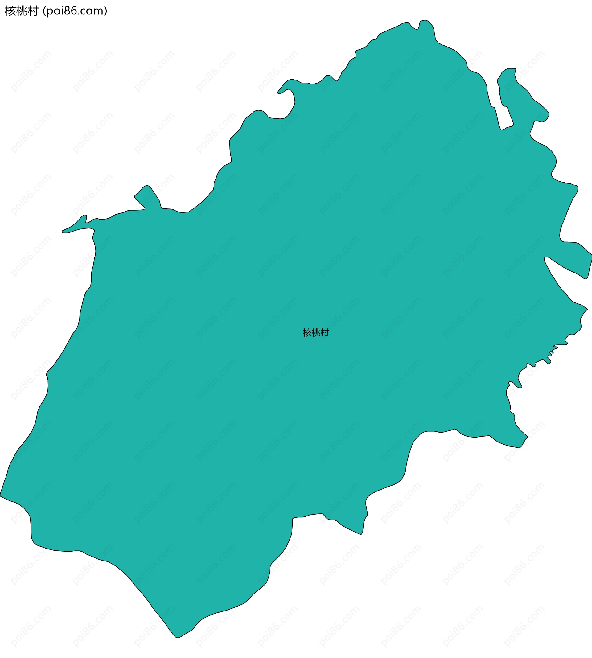 核桃村边界地图