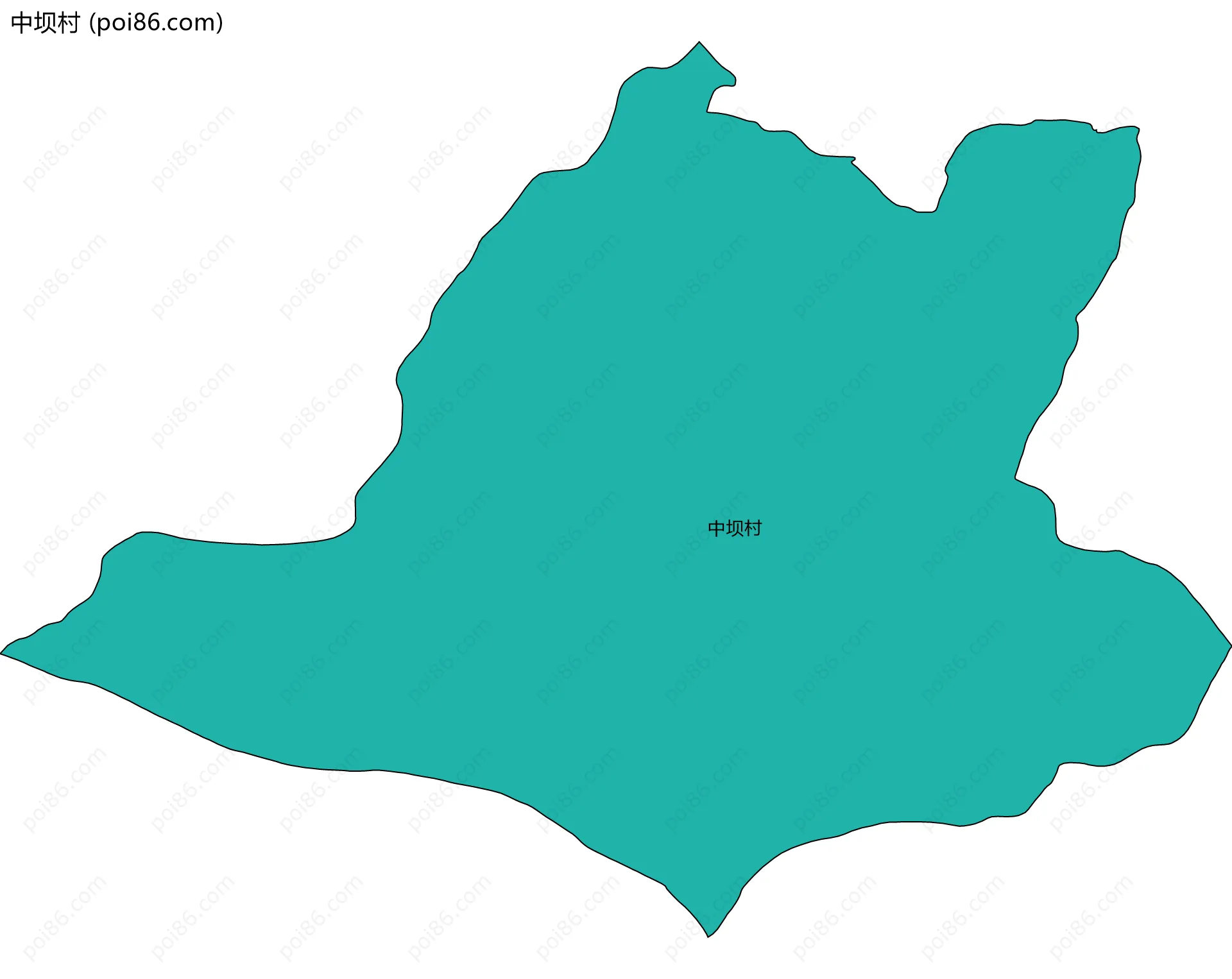 中坝村边界地图