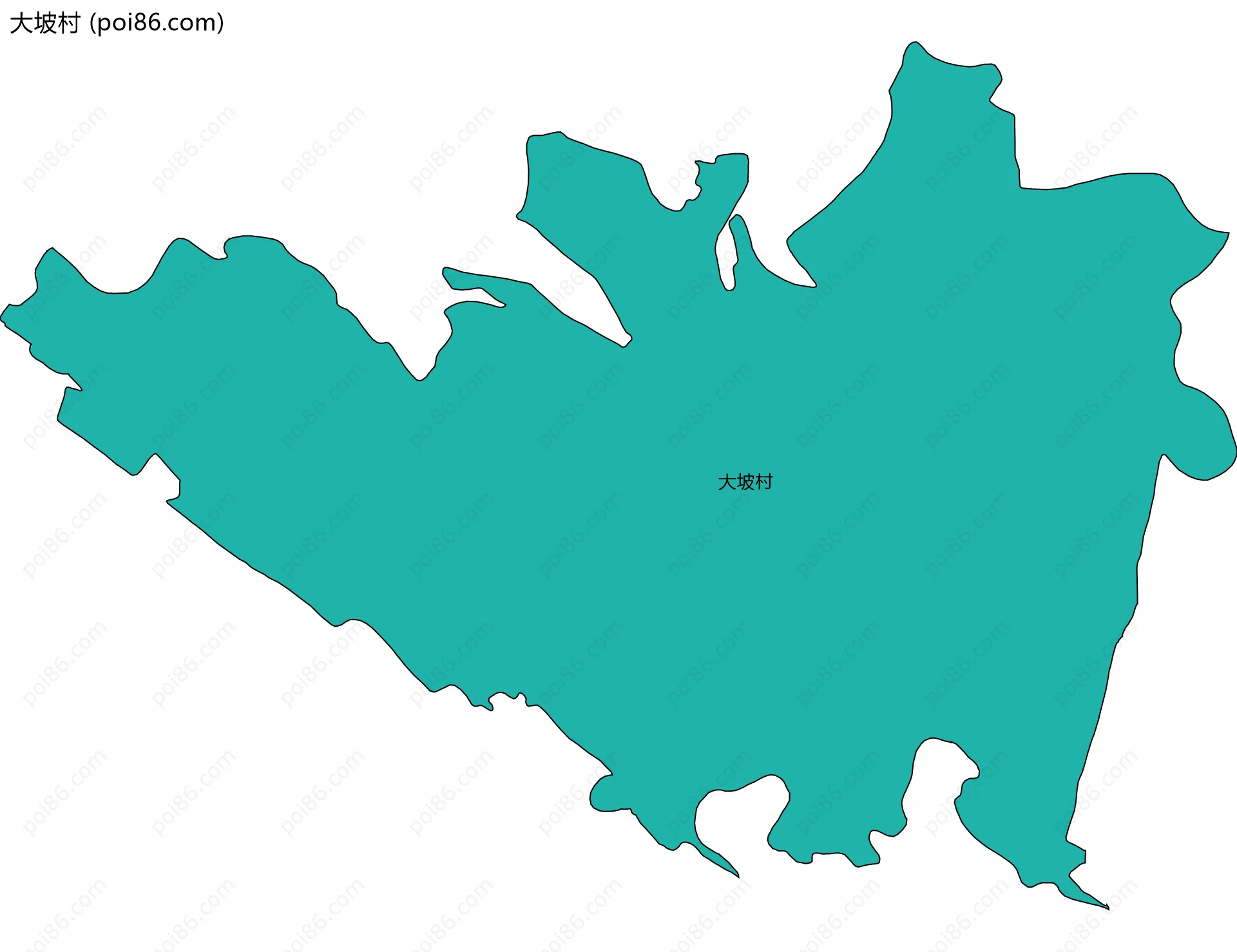 大坡村边界地图