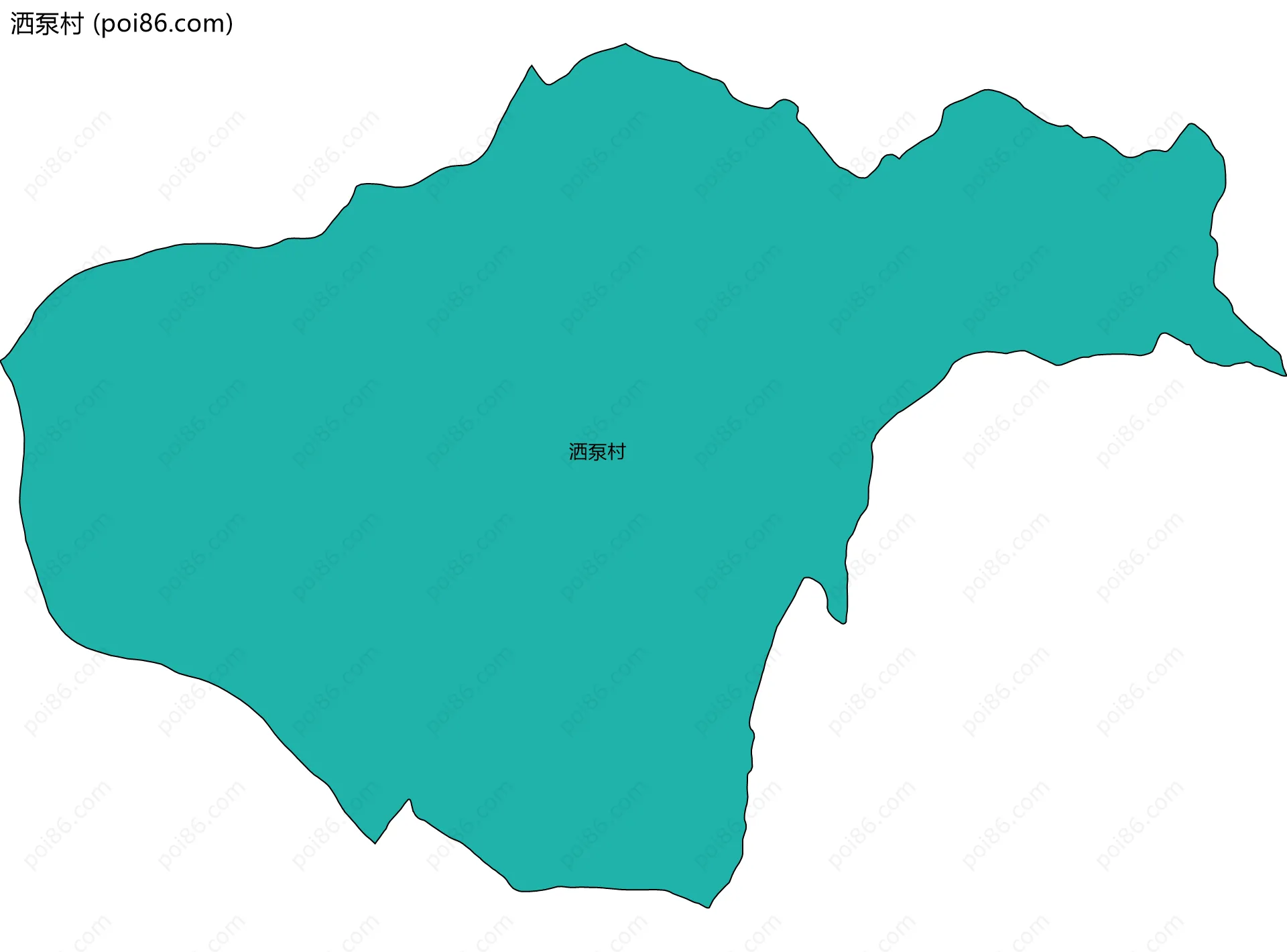 洒泵村边界地图
