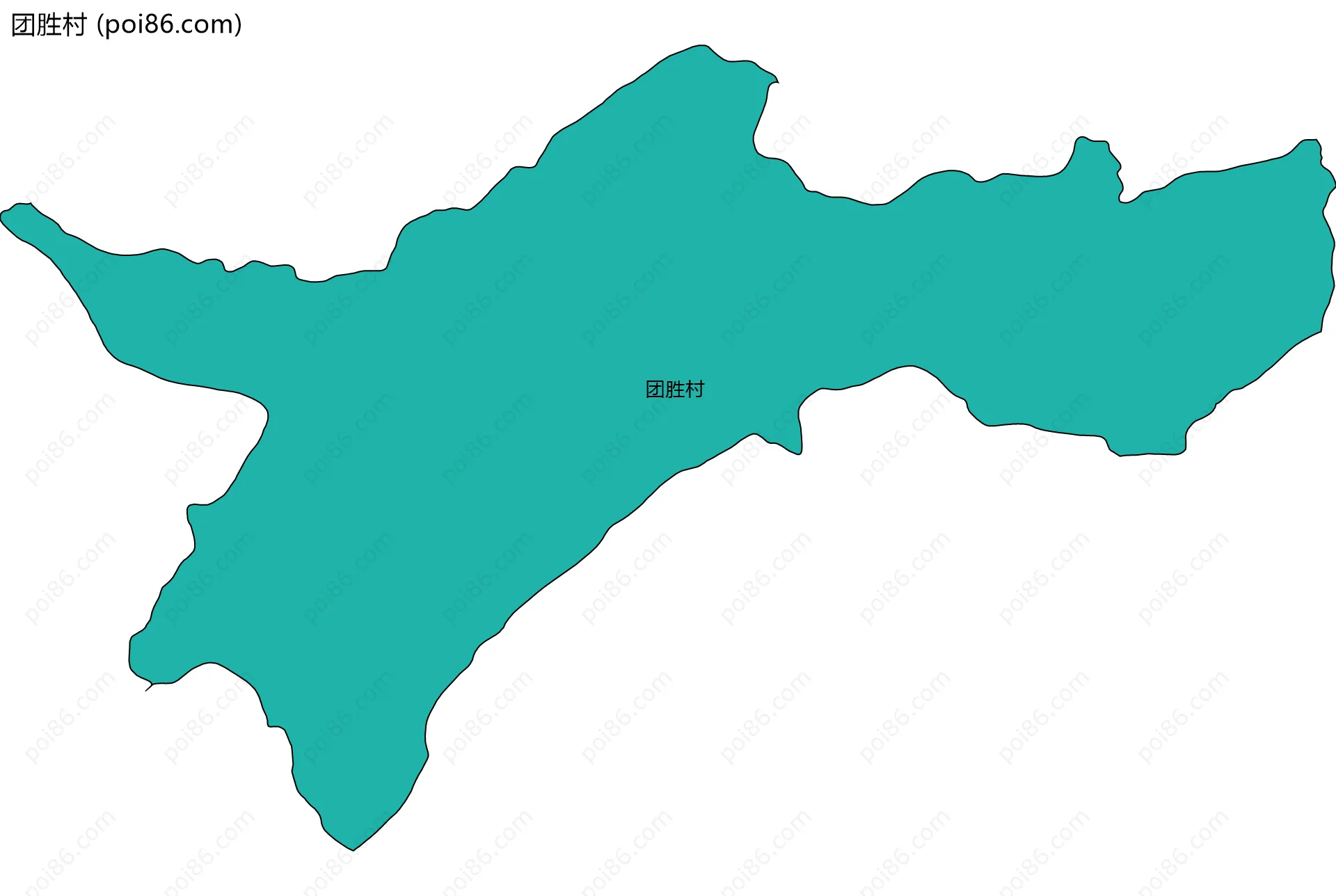 团胜村边界地图