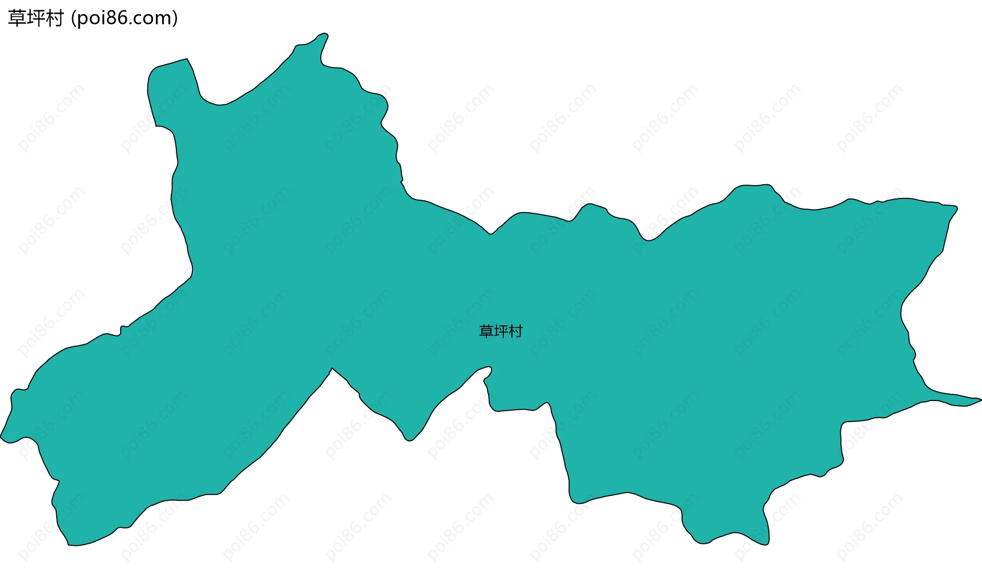 草坪村边界地图