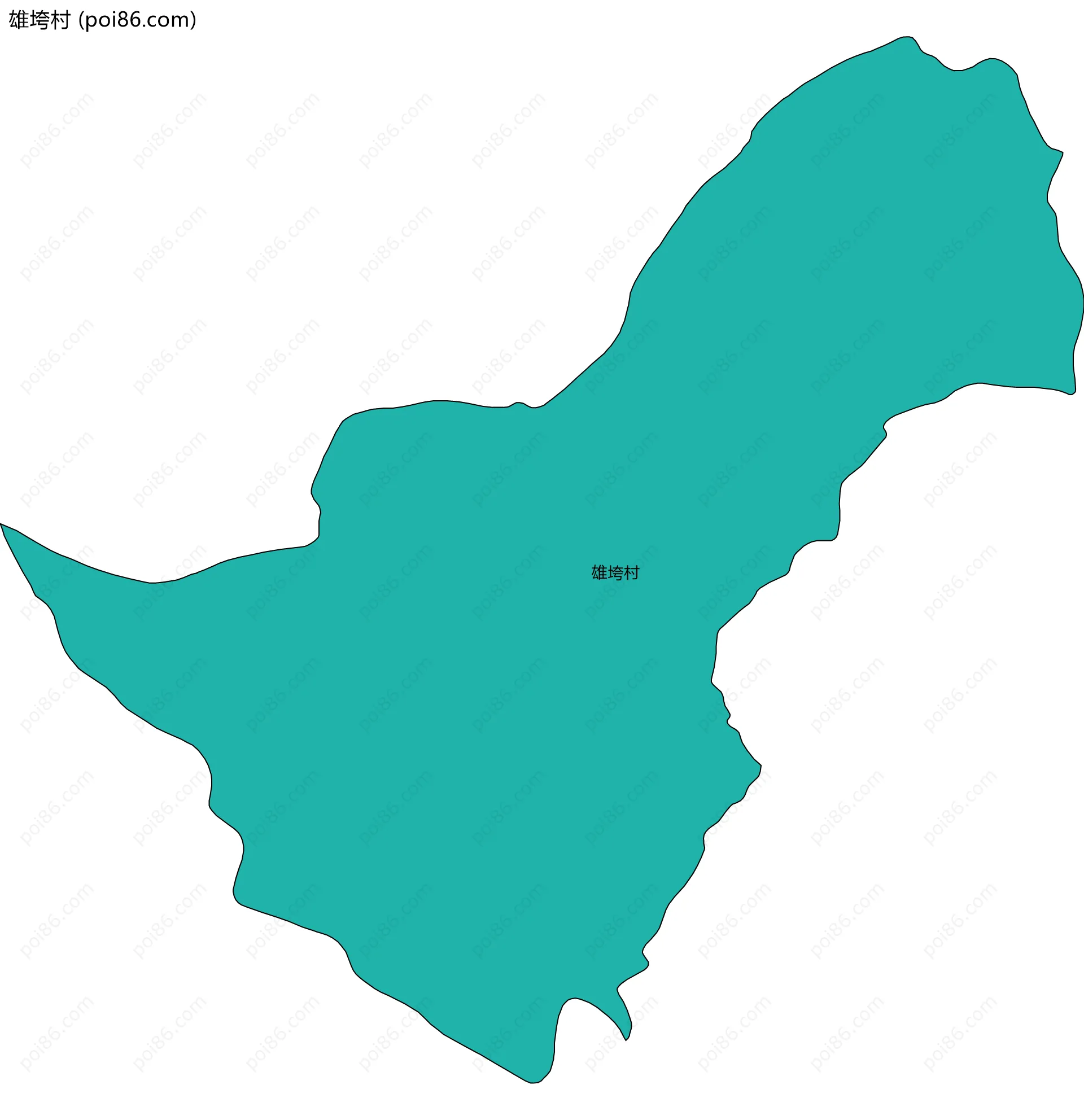 雄垮村边界地图