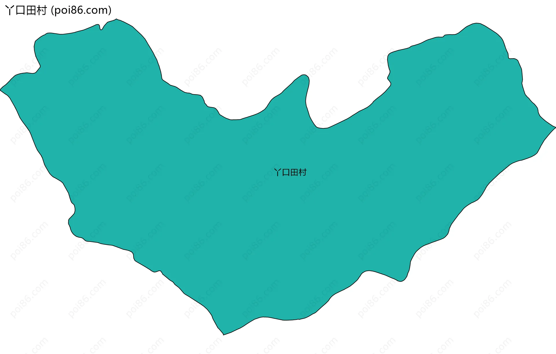 丫口田村边界地图