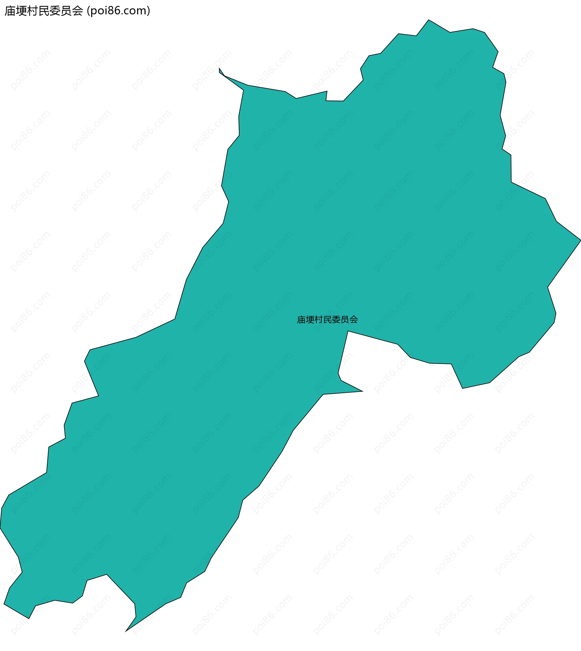 庙埂村民委员会边界地图