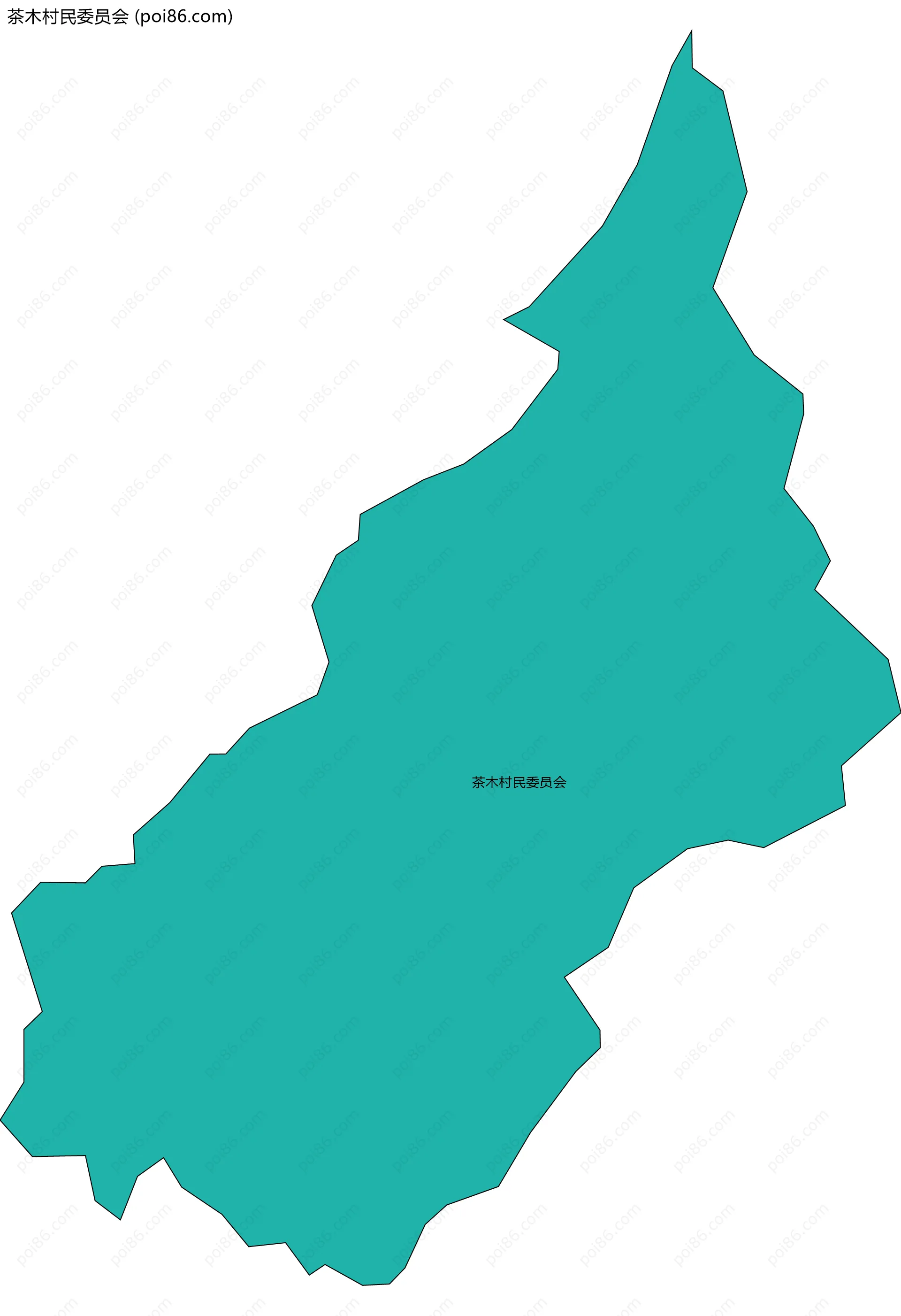 茶木村民委员会边界地图