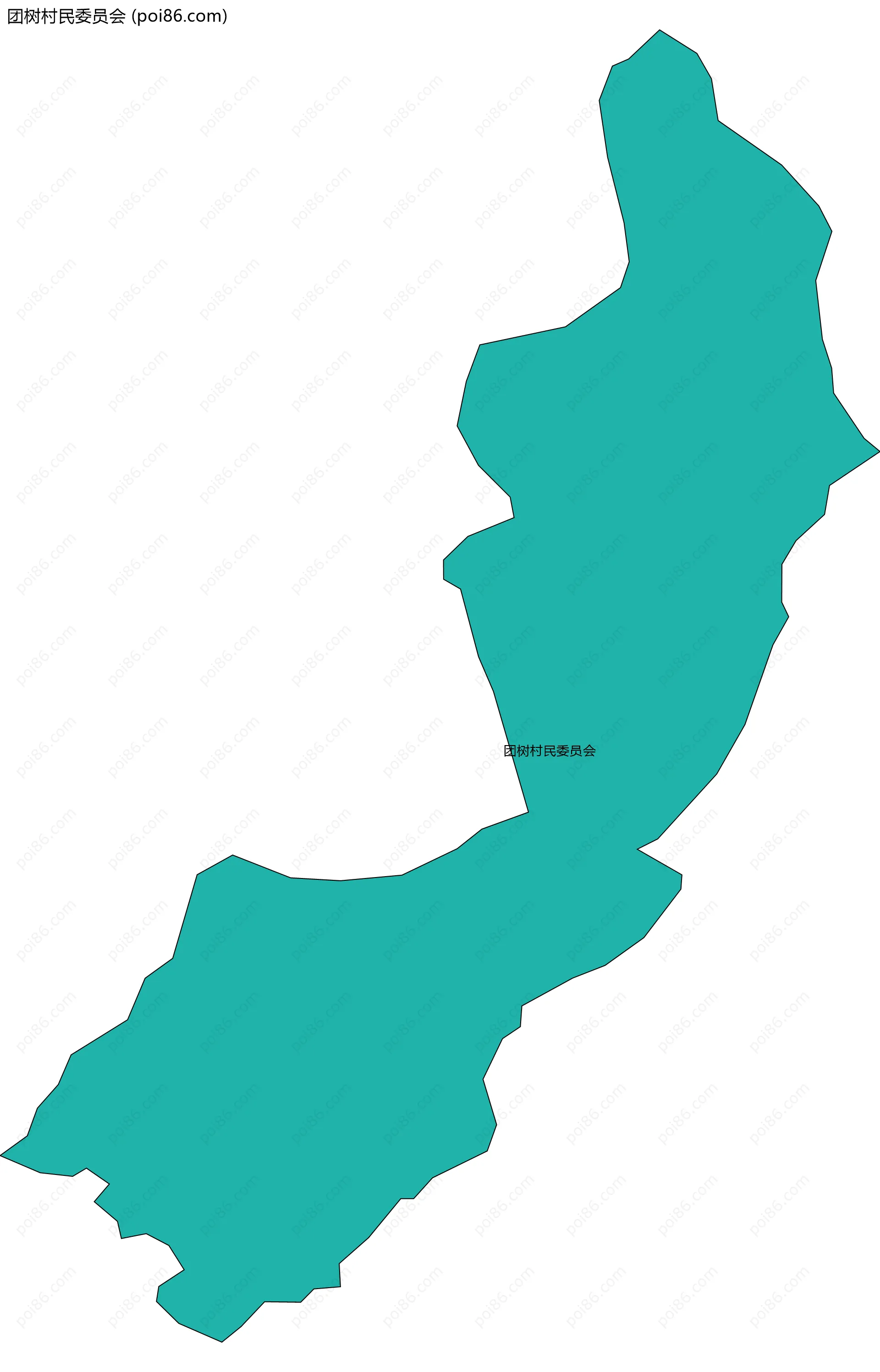 团树村民委员会边界地图