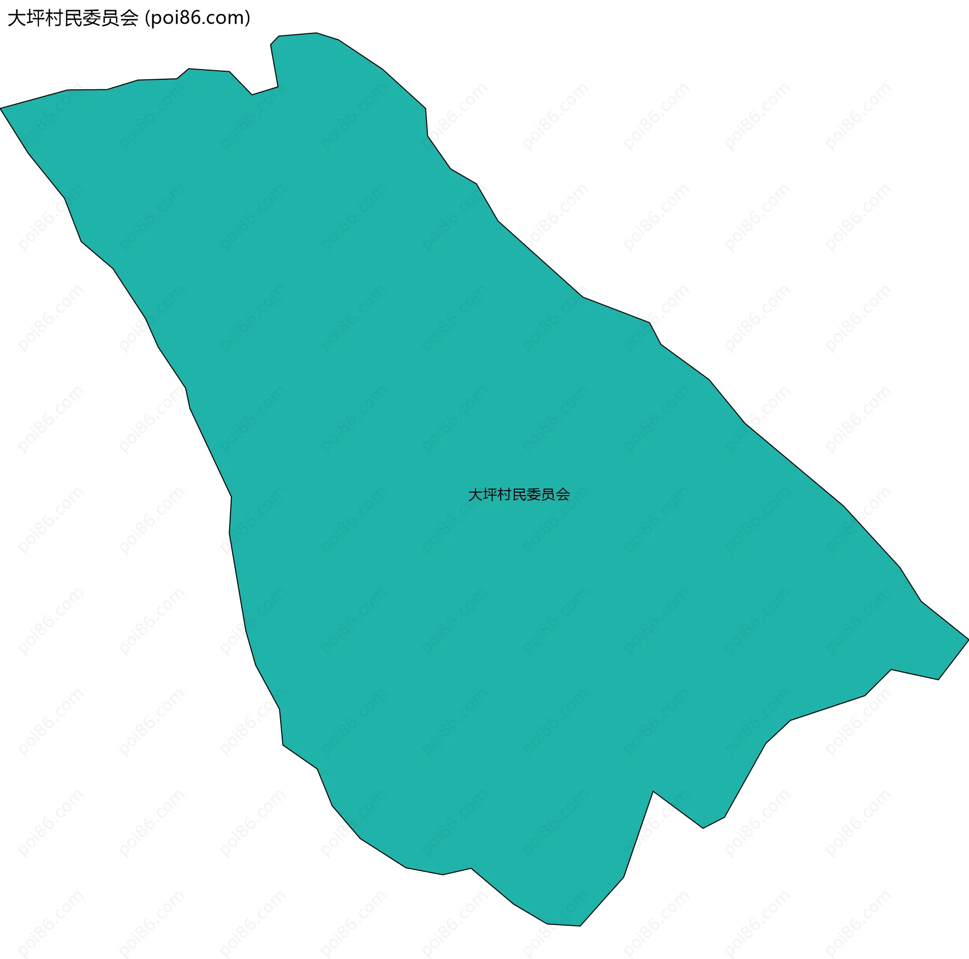 大坪村民委员会边界地图