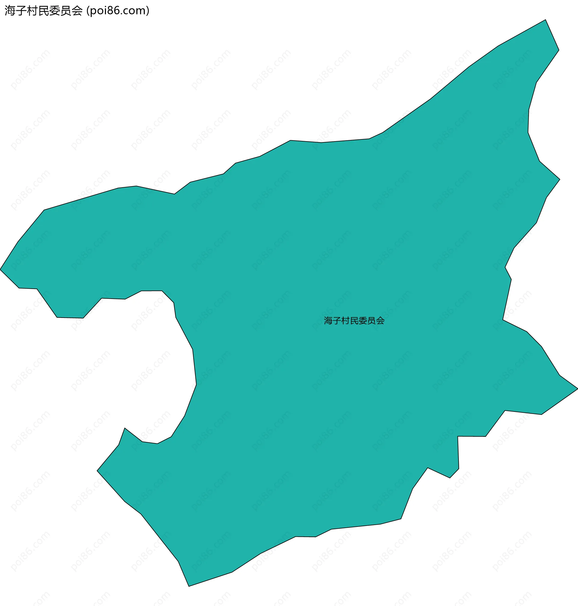 海子村民委员会边界地图