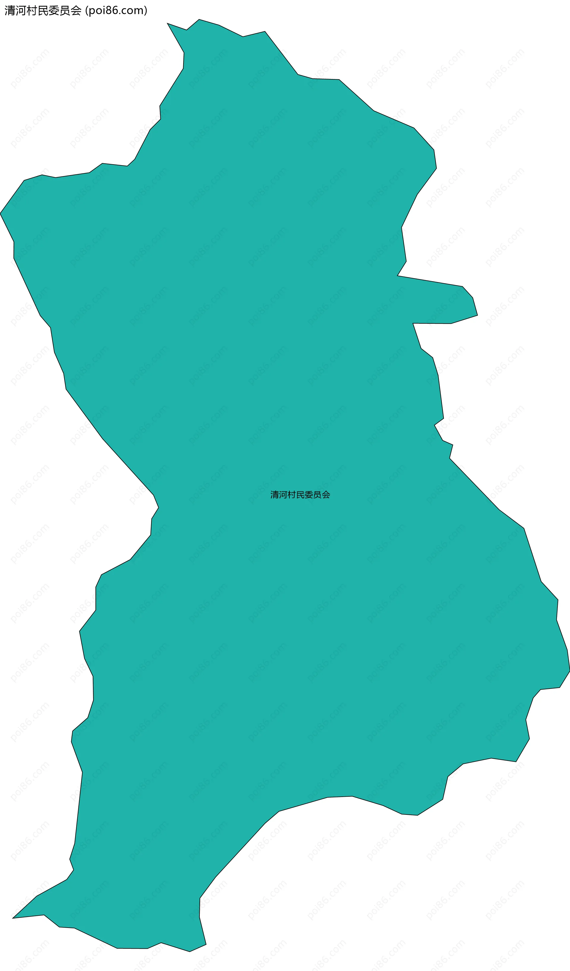 清河村民委员会边界地图