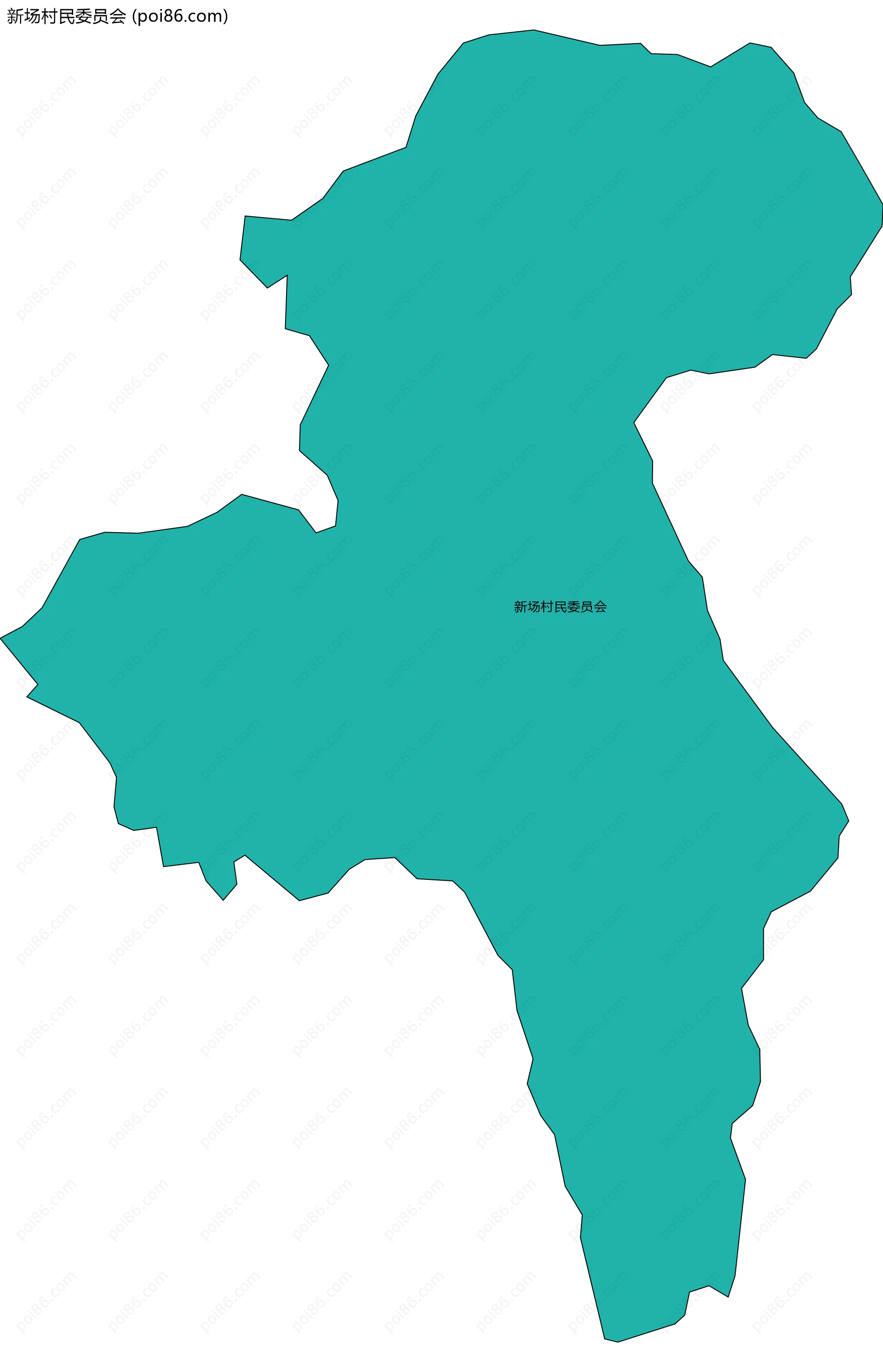 新场村民委员会边界地图