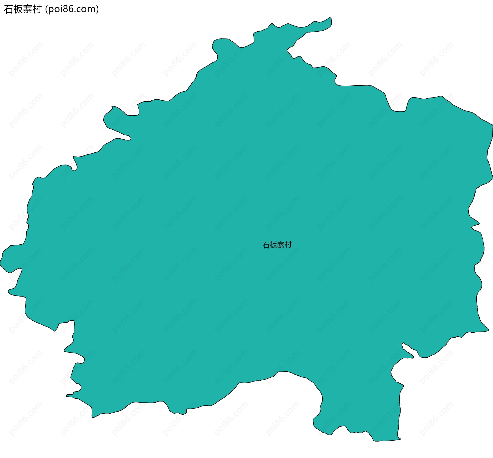 石板寨村边界地图