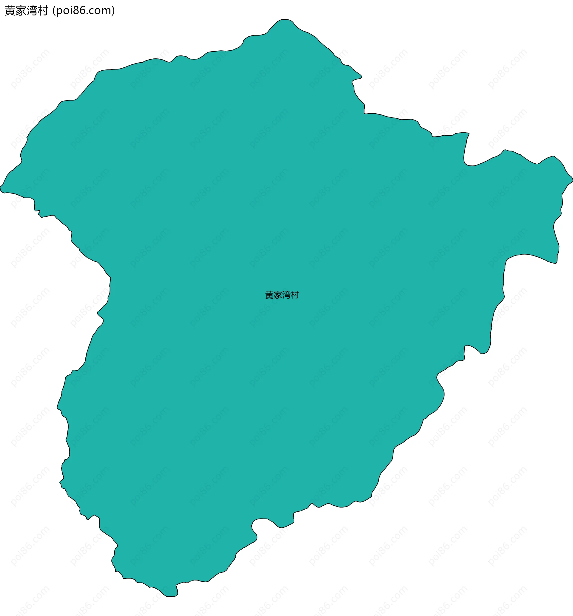 黄家湾村边界地图