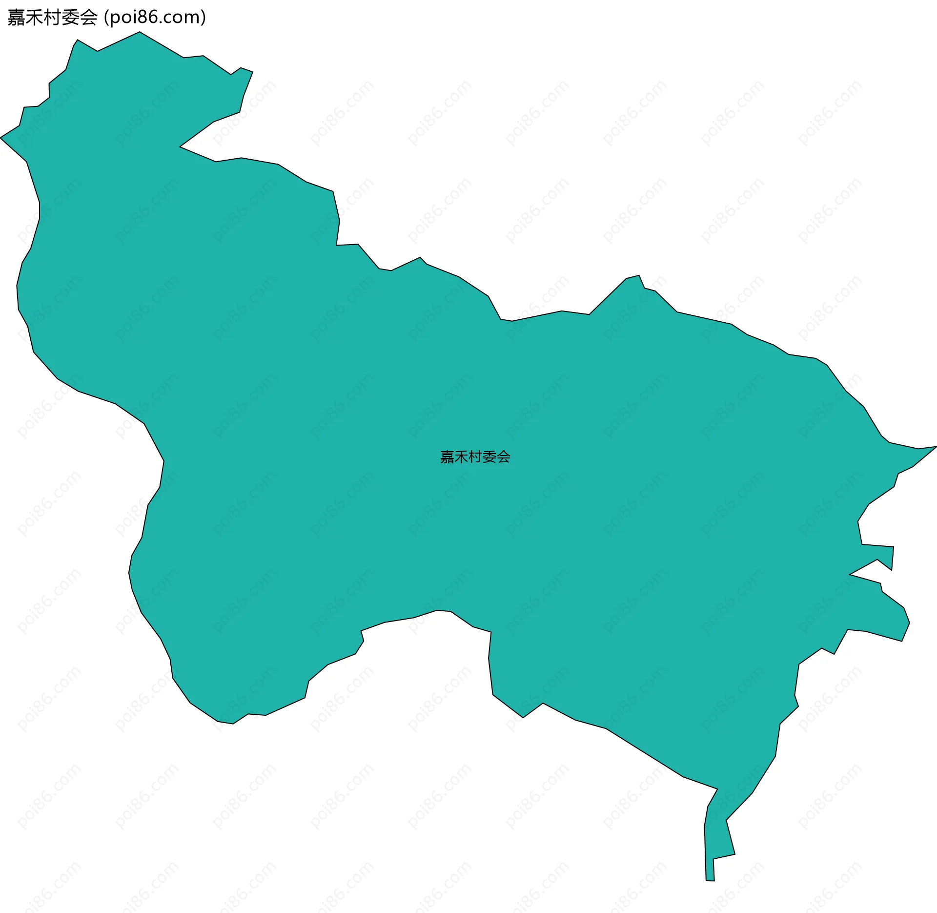 嘉禾村委会边界地图