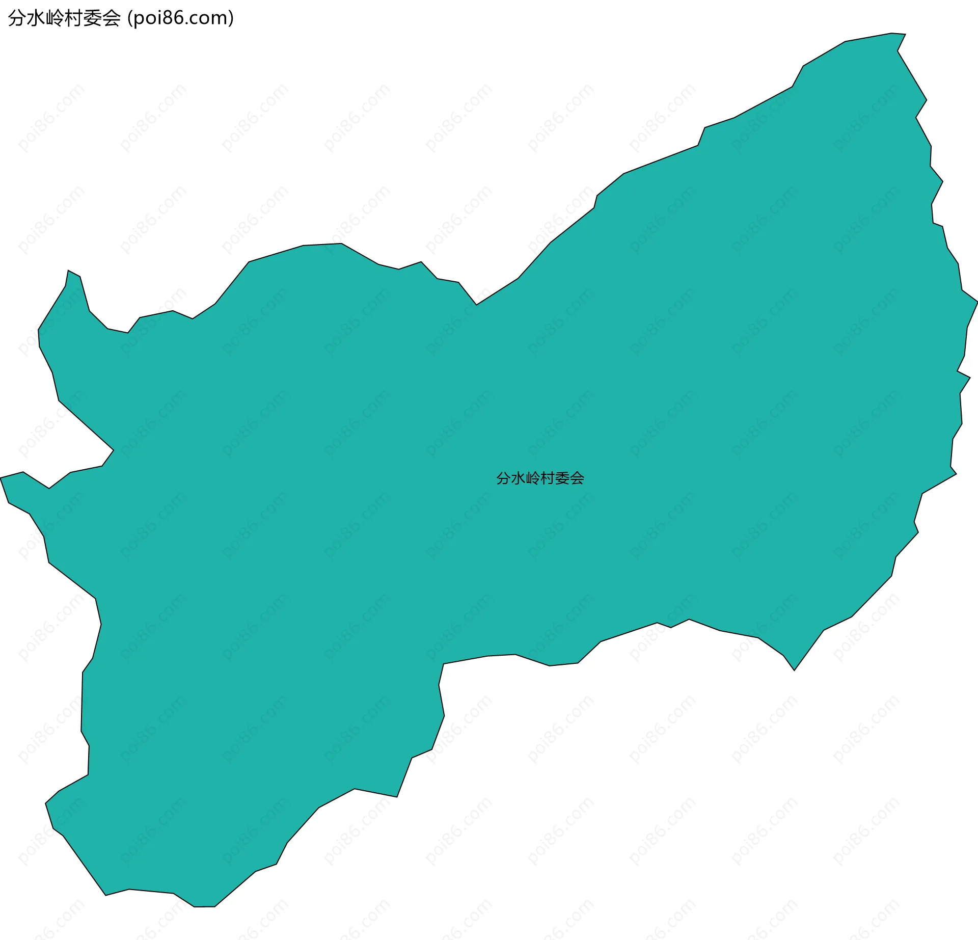 分水岭村委会边界地图