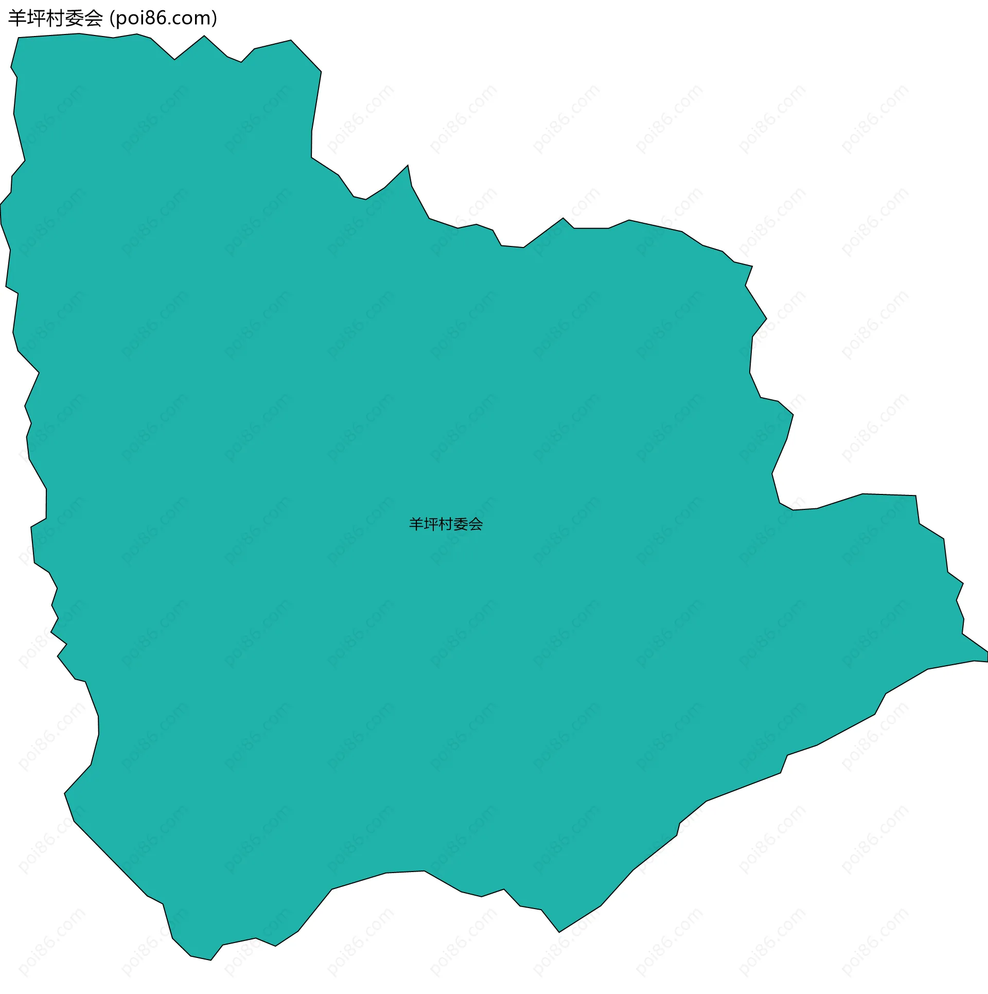 羊坪村委会边界地图