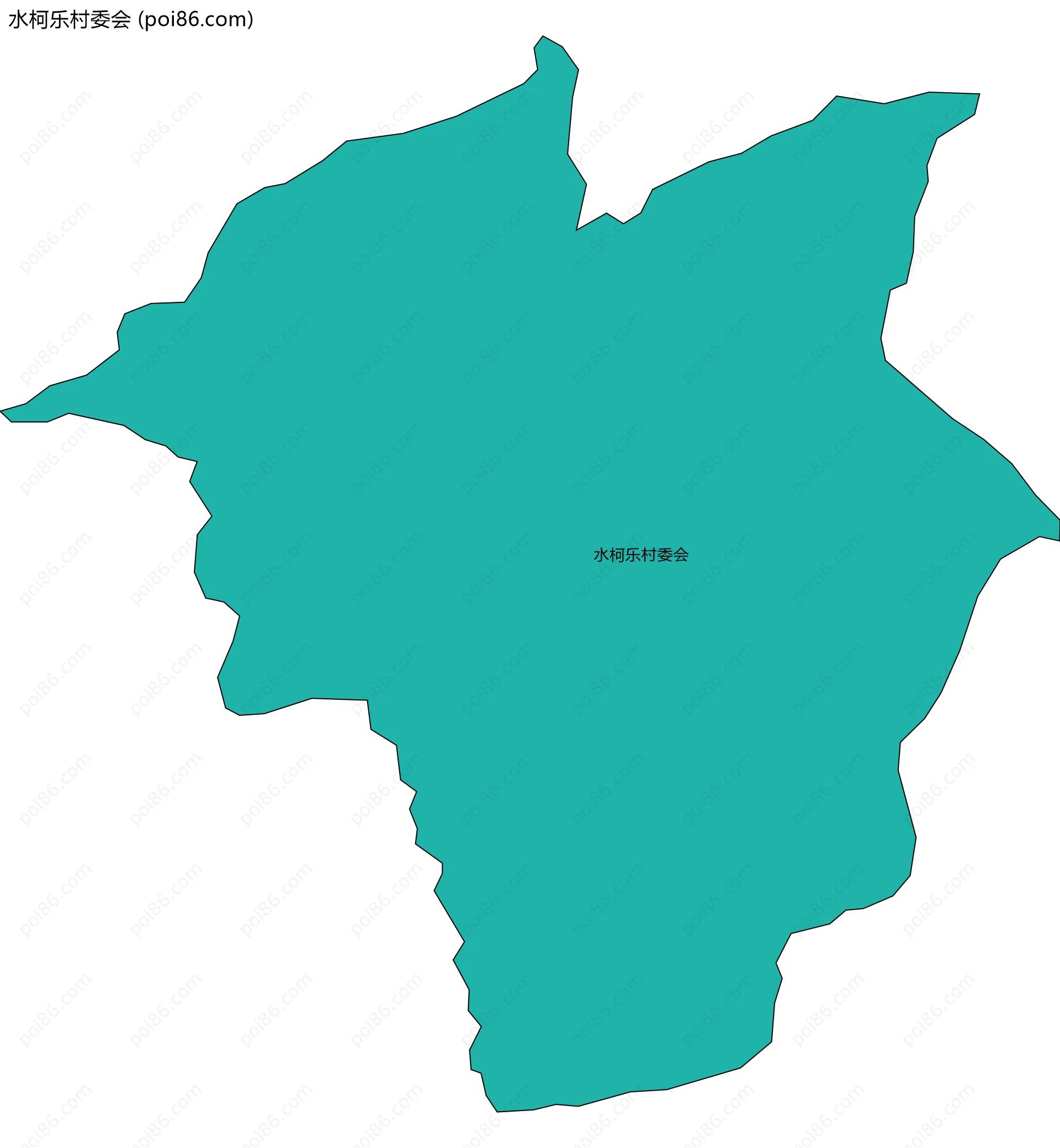 水柯乐村委会边界地图